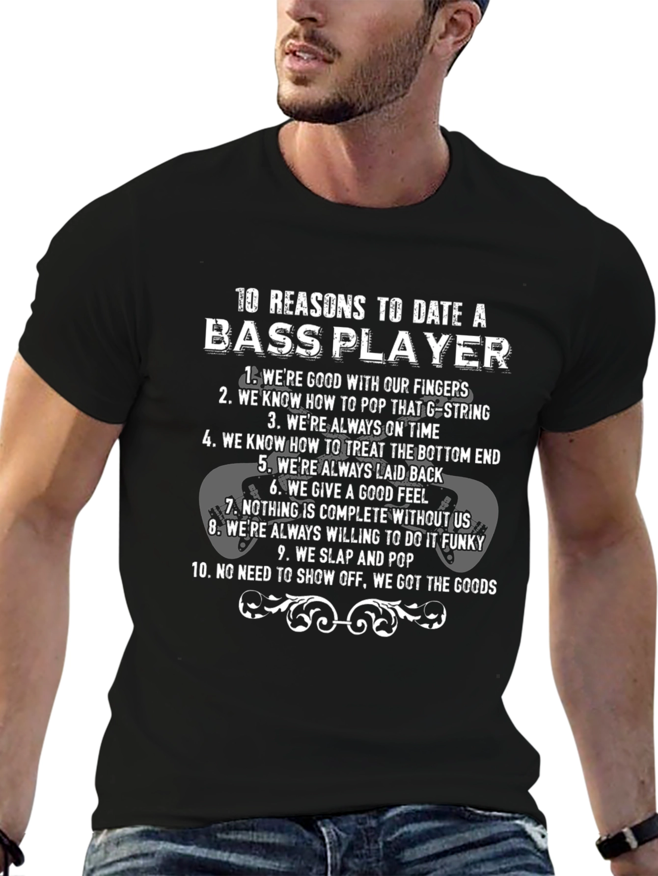 Bass Player Reasons T-Shirt - Date a Musician!