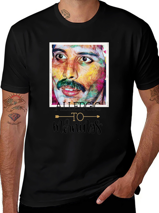 Allergic To Mornings Freddie Mercury T-Shirt