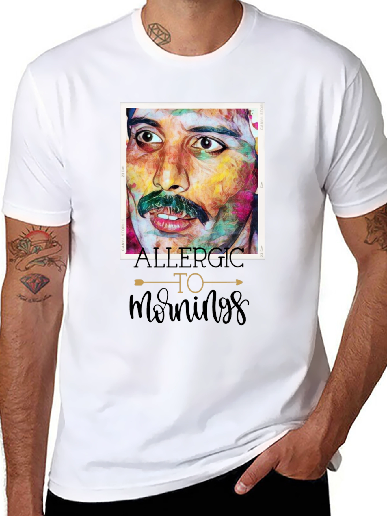 Allergic To Mornings Freddie Mercury T-Shirt