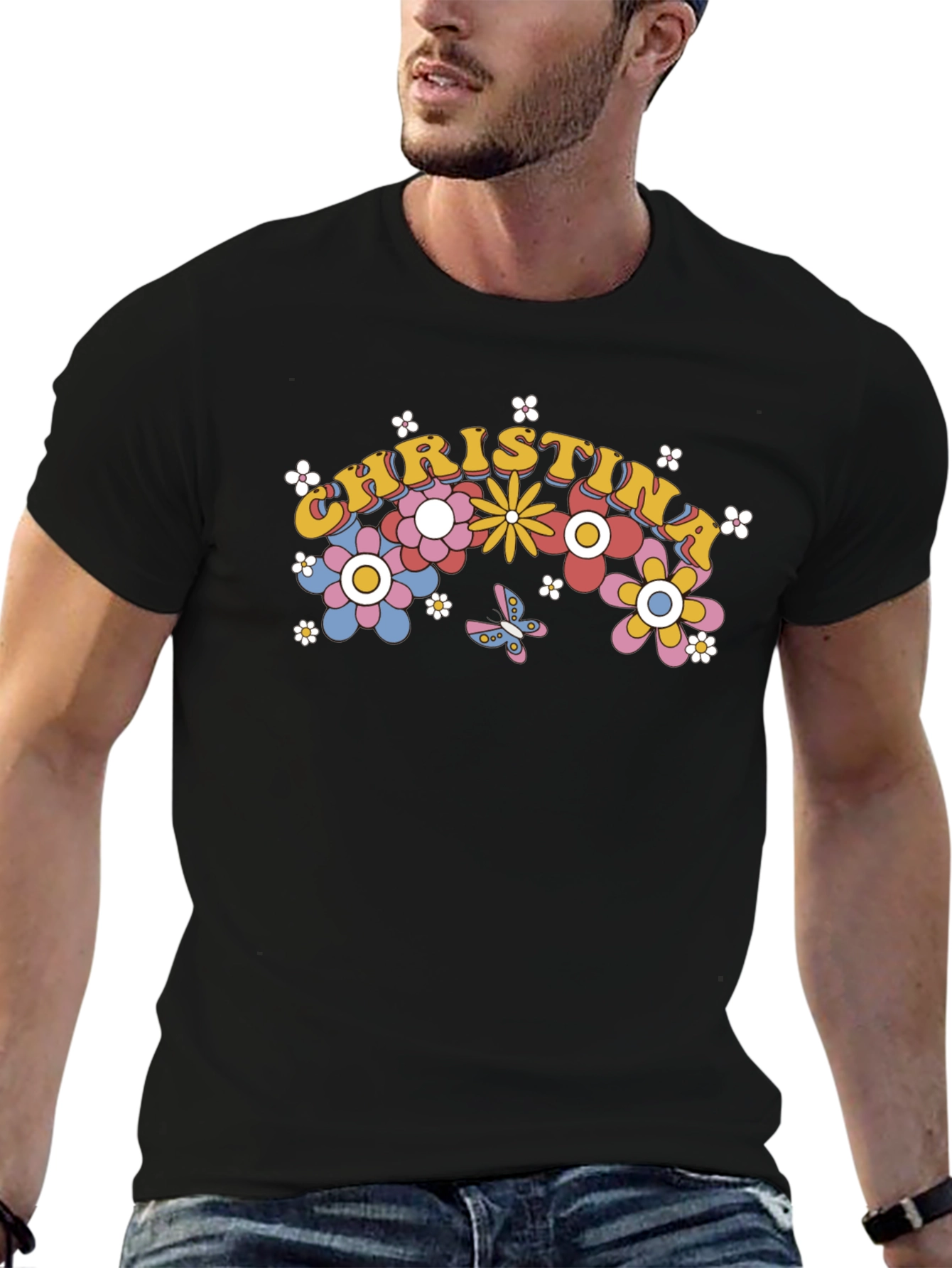 Christina Floral Retro T-Shirt