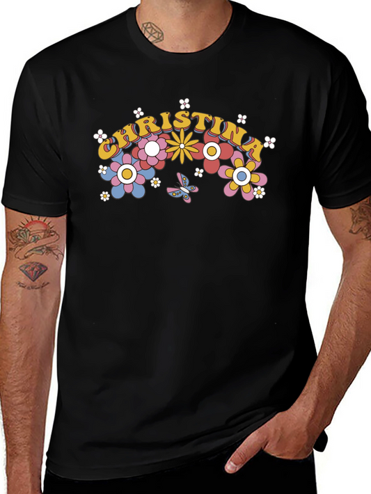 Christina Floral Retro T-Shirt