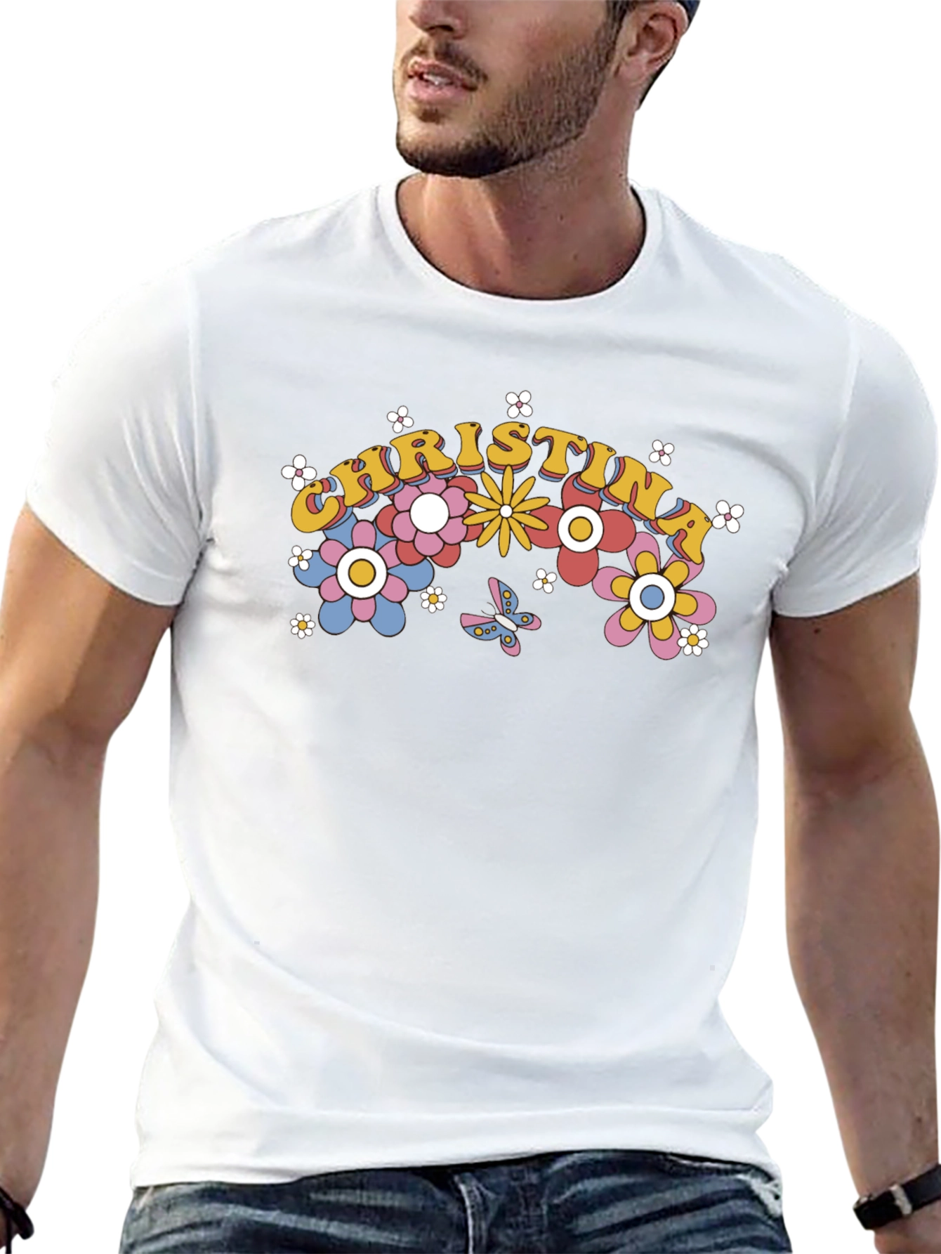 Christina Floral Retro T-Shirt