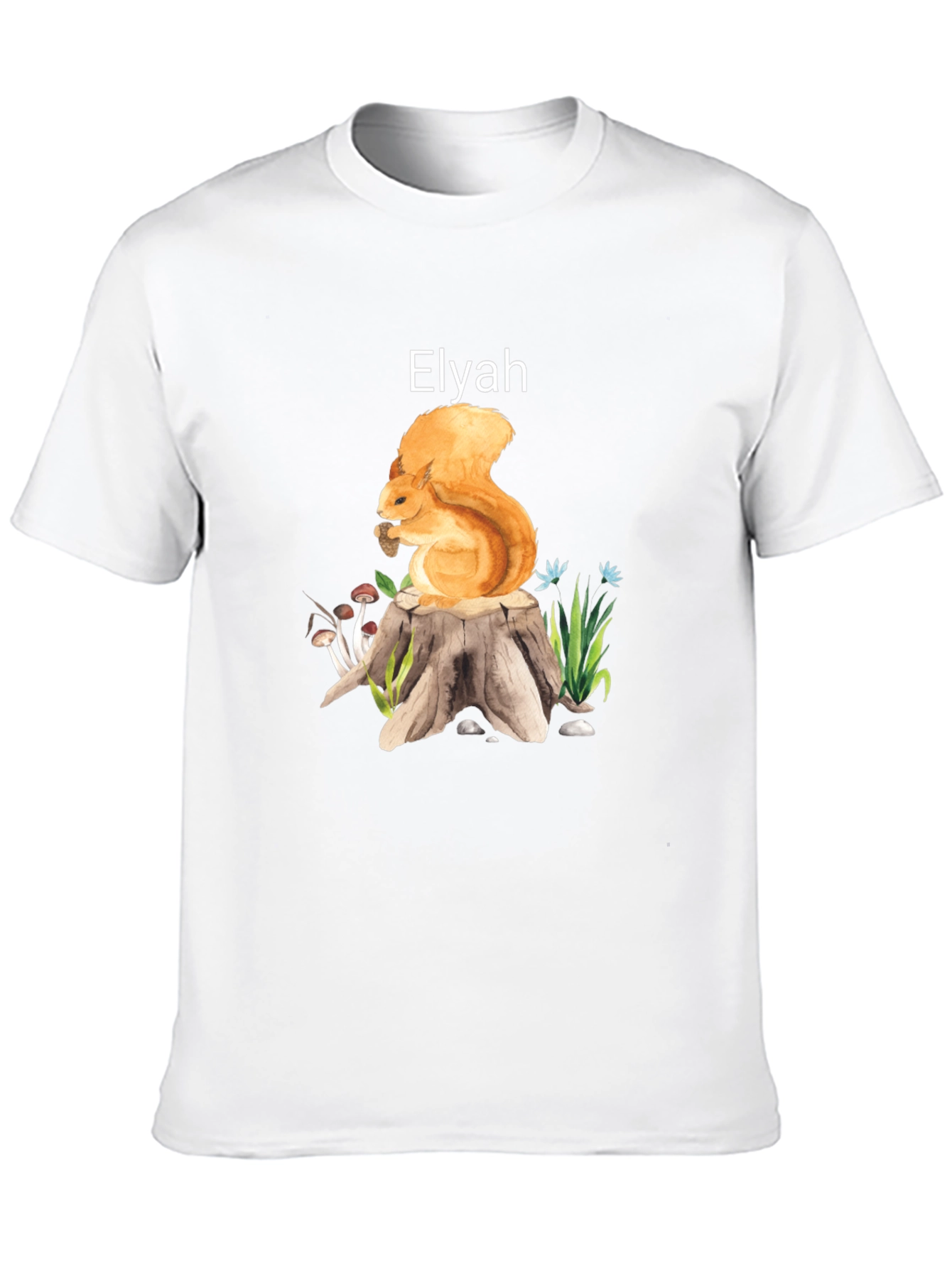 Squirrel on Tree Stump T-Shirt - Elyah