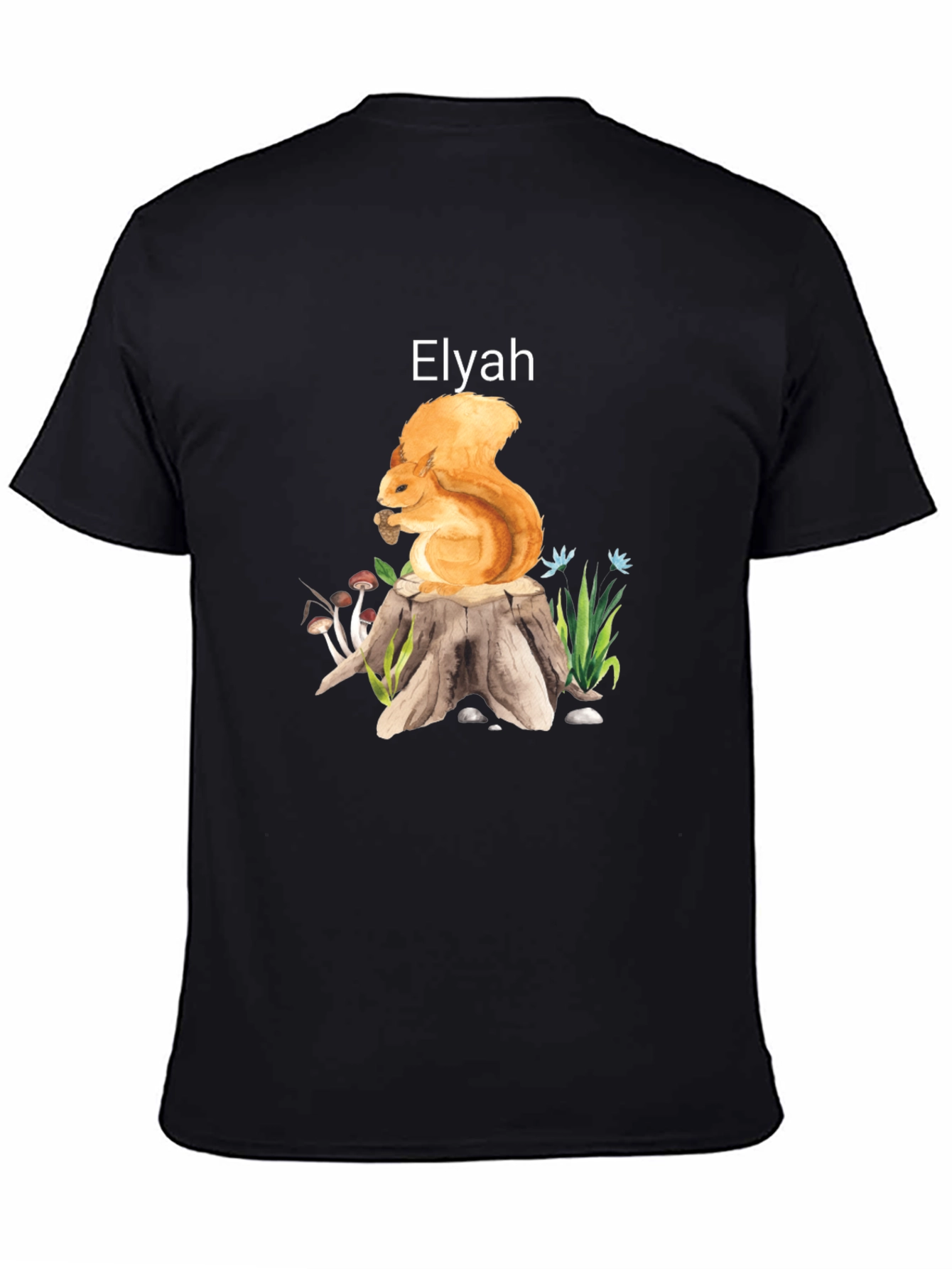 Squirrel on Tree Stump T-Shirt - Elyah