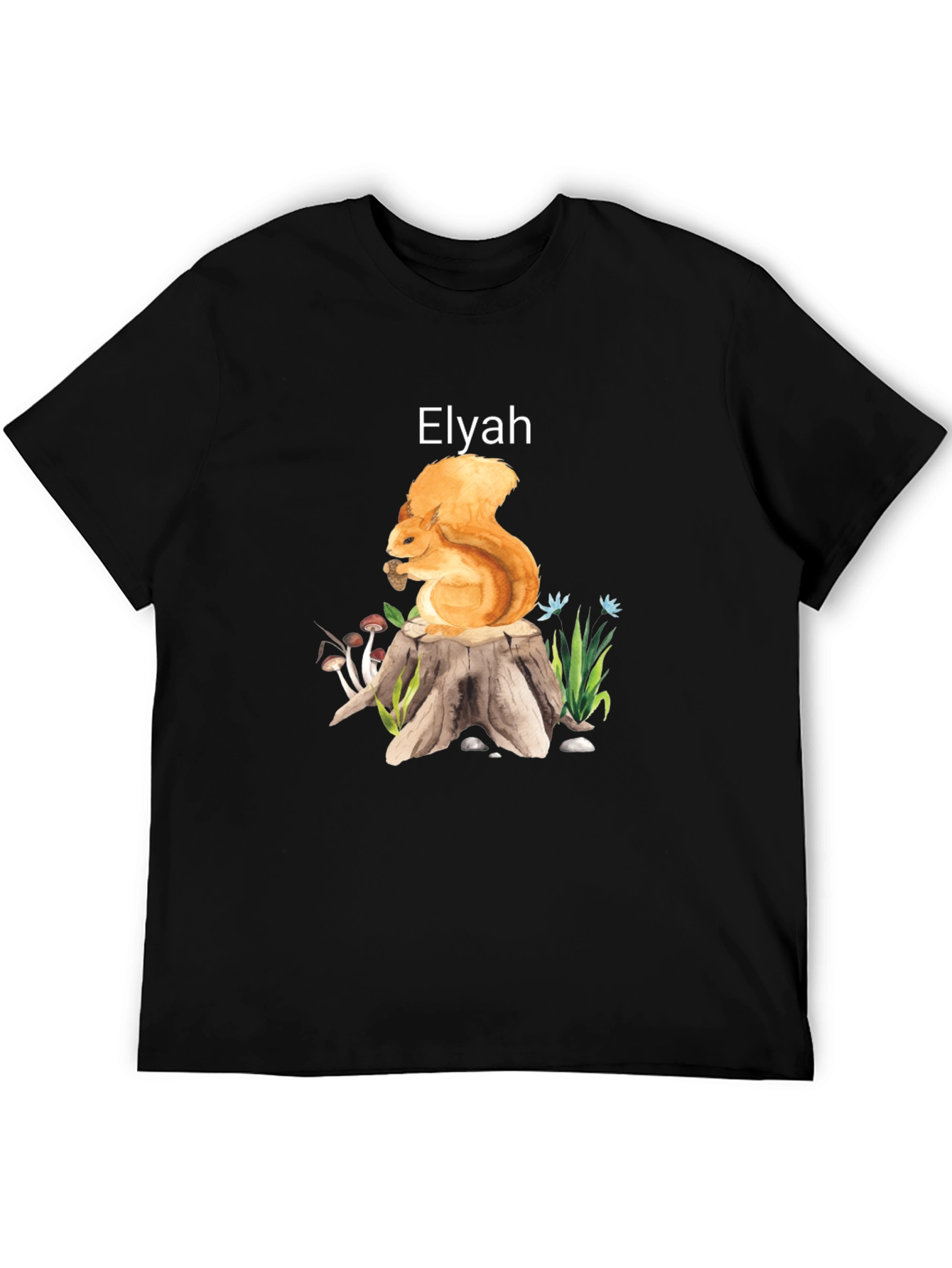 Squirrel on Tree Stump T-Shirt - Elyah
