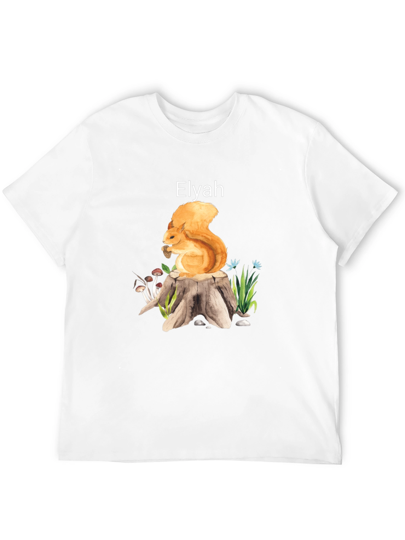 Squirrel on Tree Stump T-Shirt - Elyah