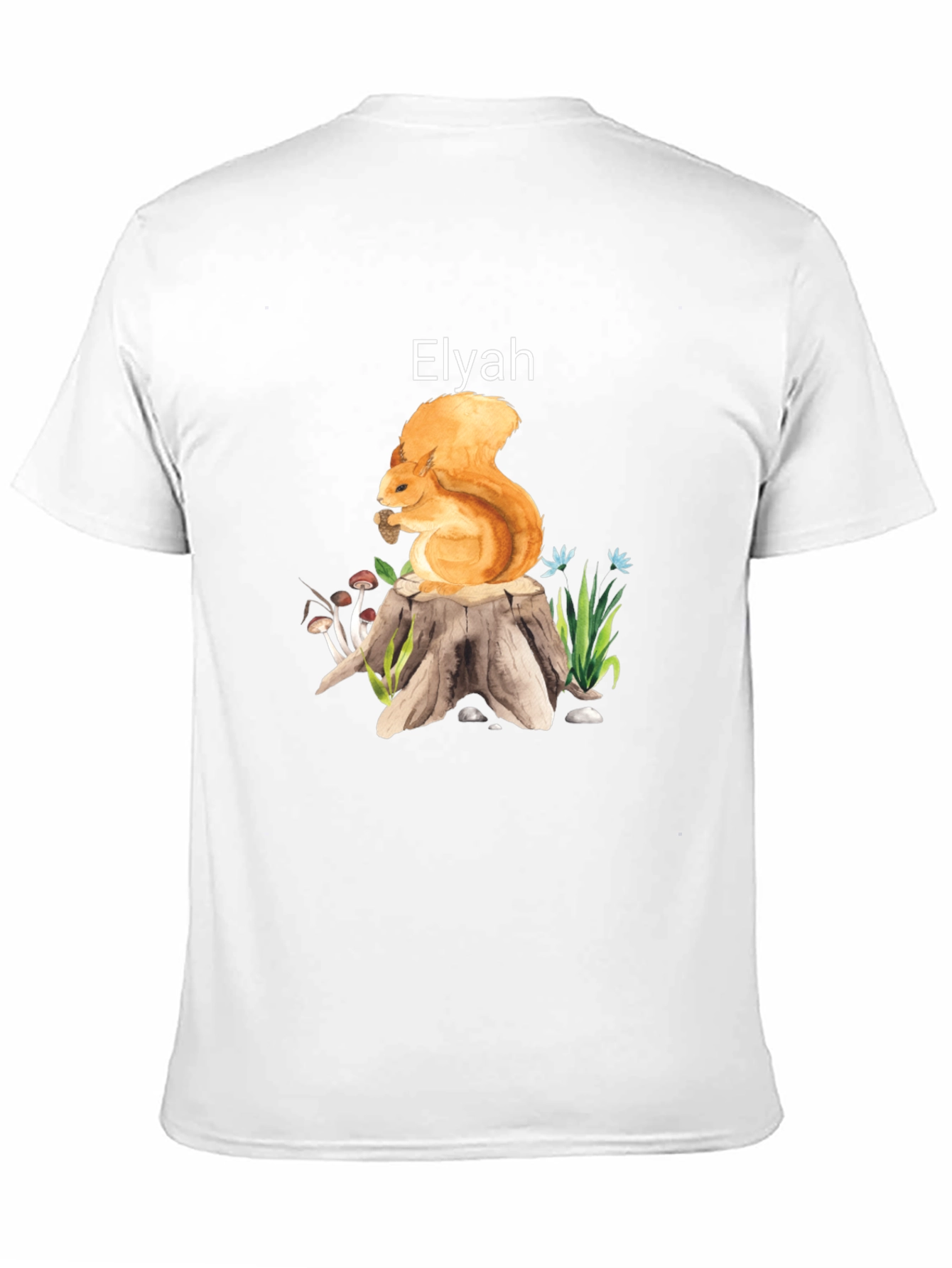 Squirrel on Tree Stump T-Shirt - Elyah