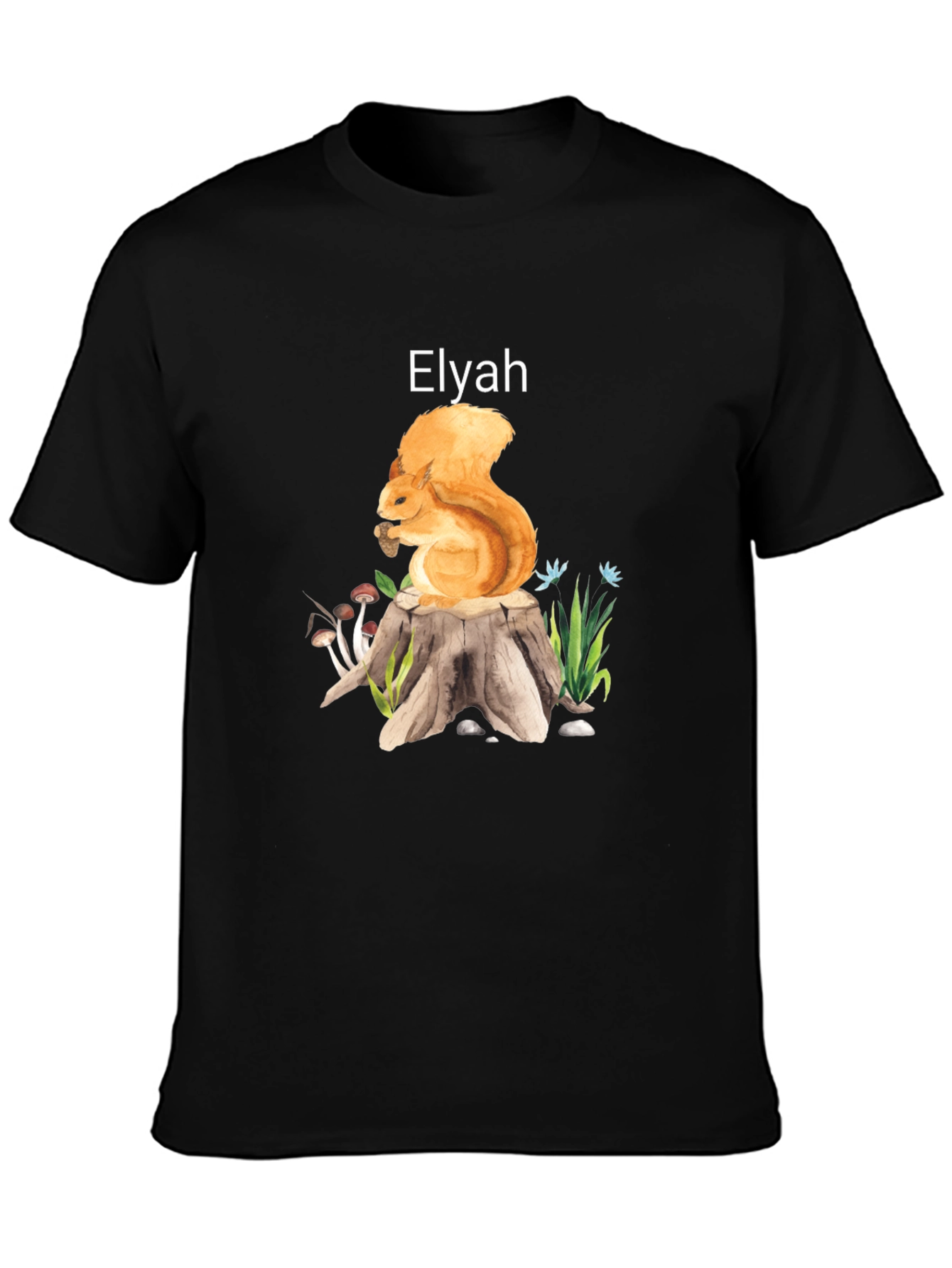Squirrel on Tree Stump T-Shirt - Elyah