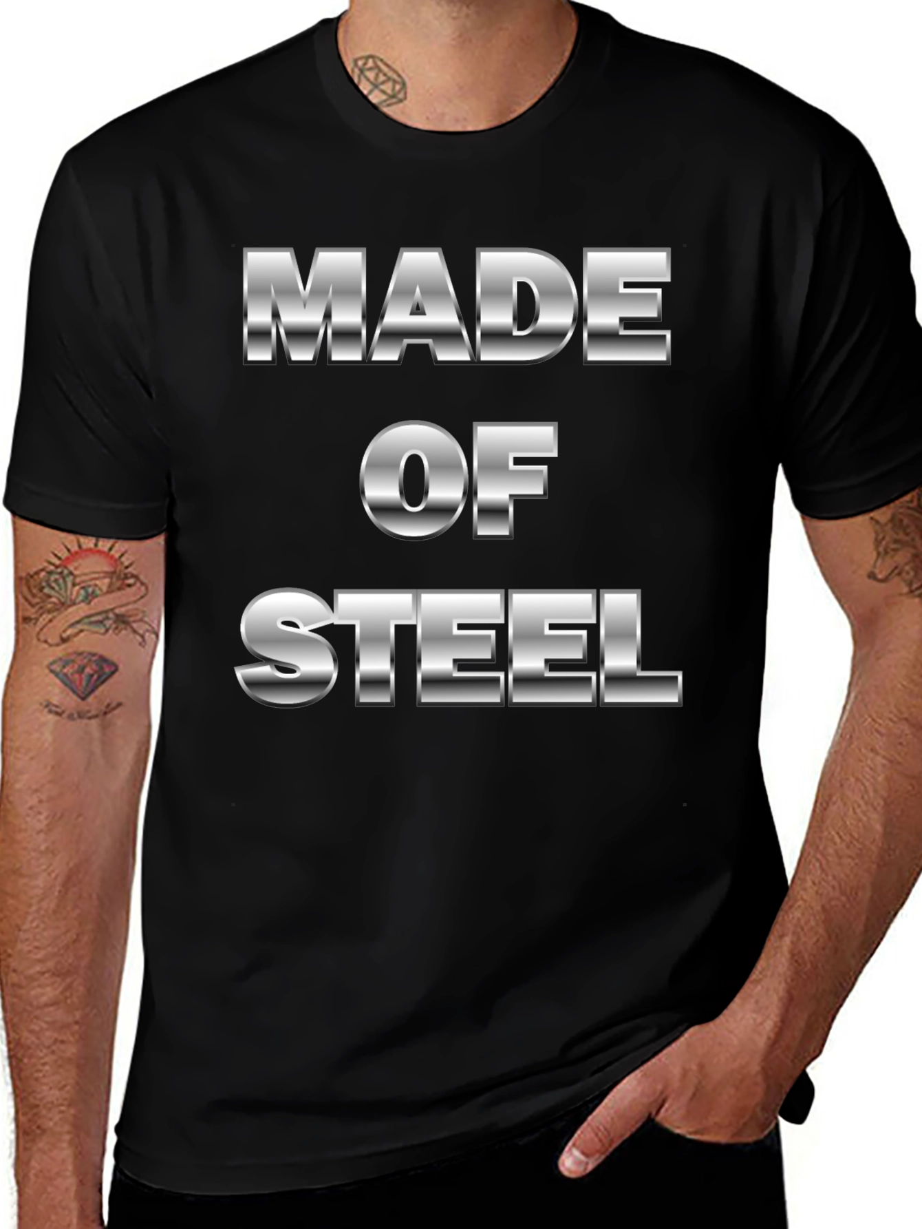 Made of Steel Graphic Tee - Black T-Shirt