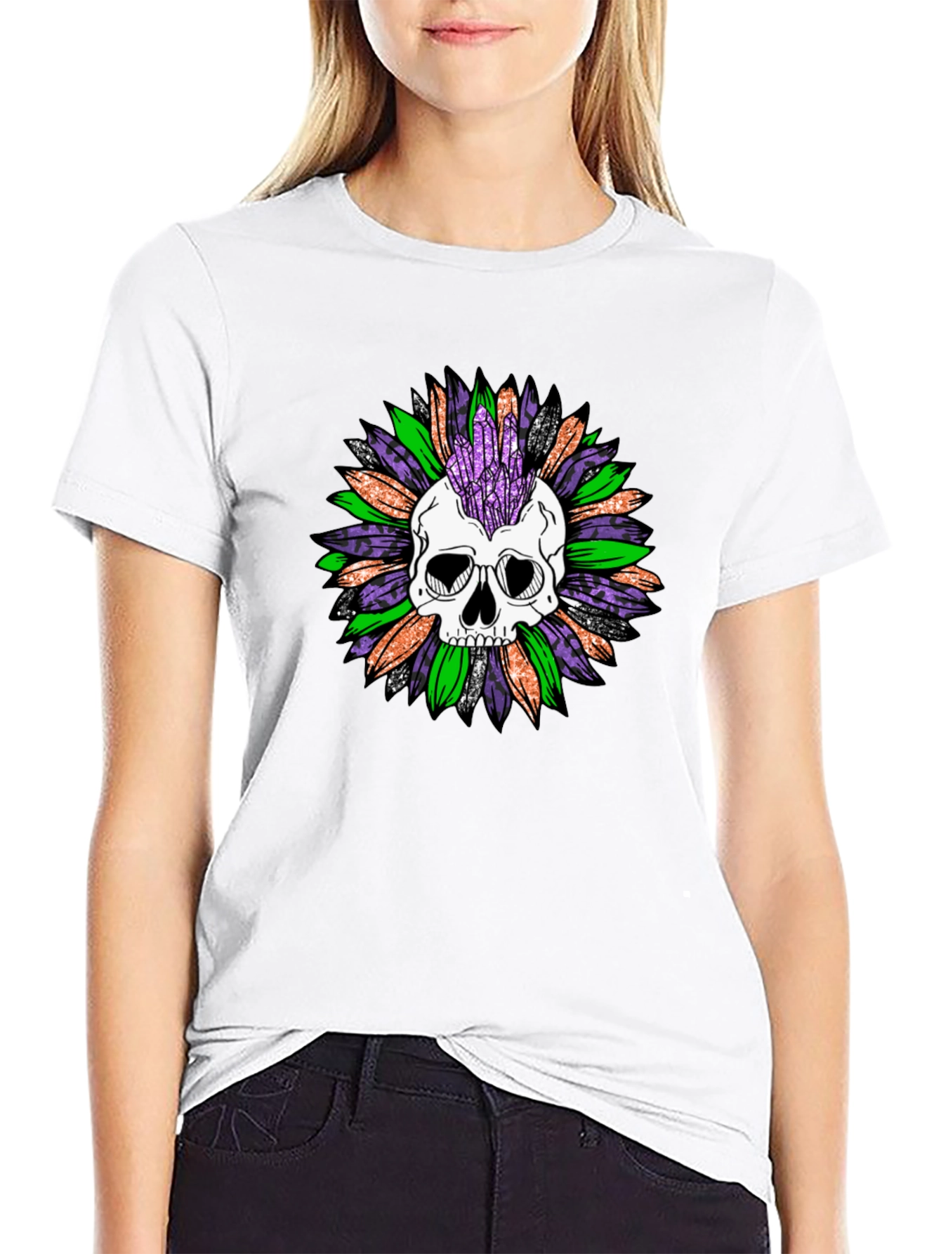 Skull and Crystal T-Shirt - Unisex