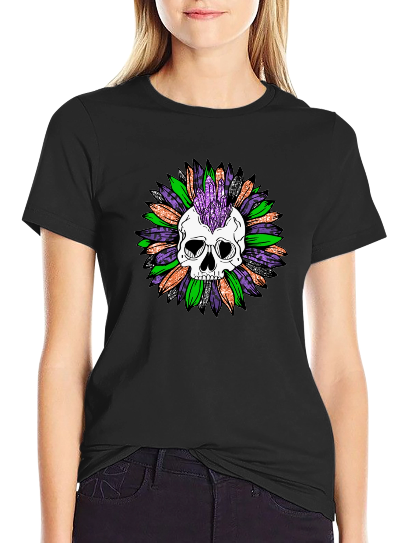Skull and Crystal T-Shirt - Unisex