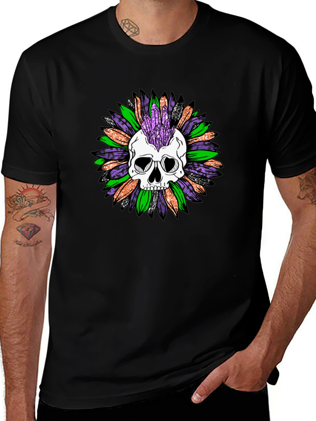 Skull and Crystal T-Shirt - Unisex