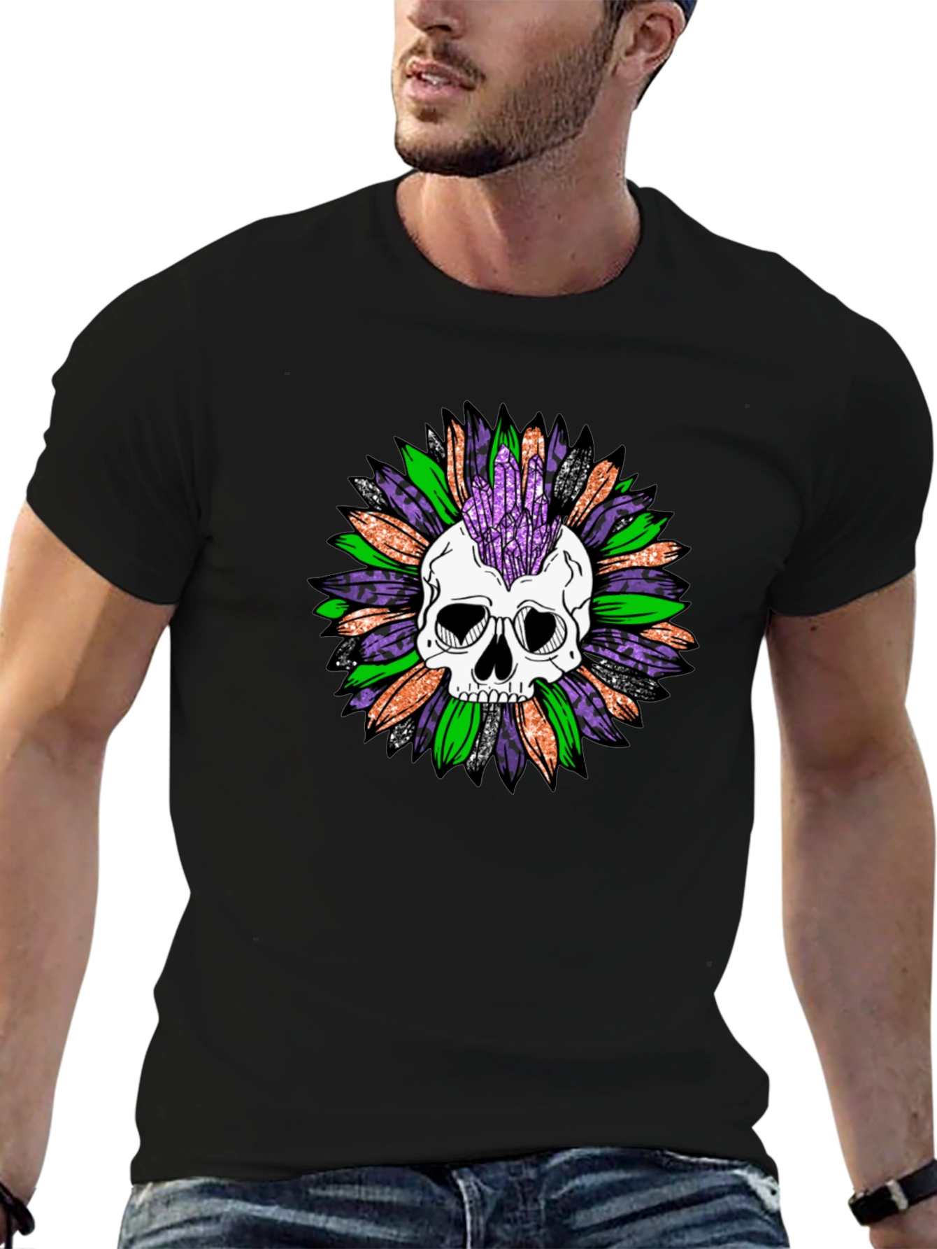Skull and Crystal T-Shirt - Unisex