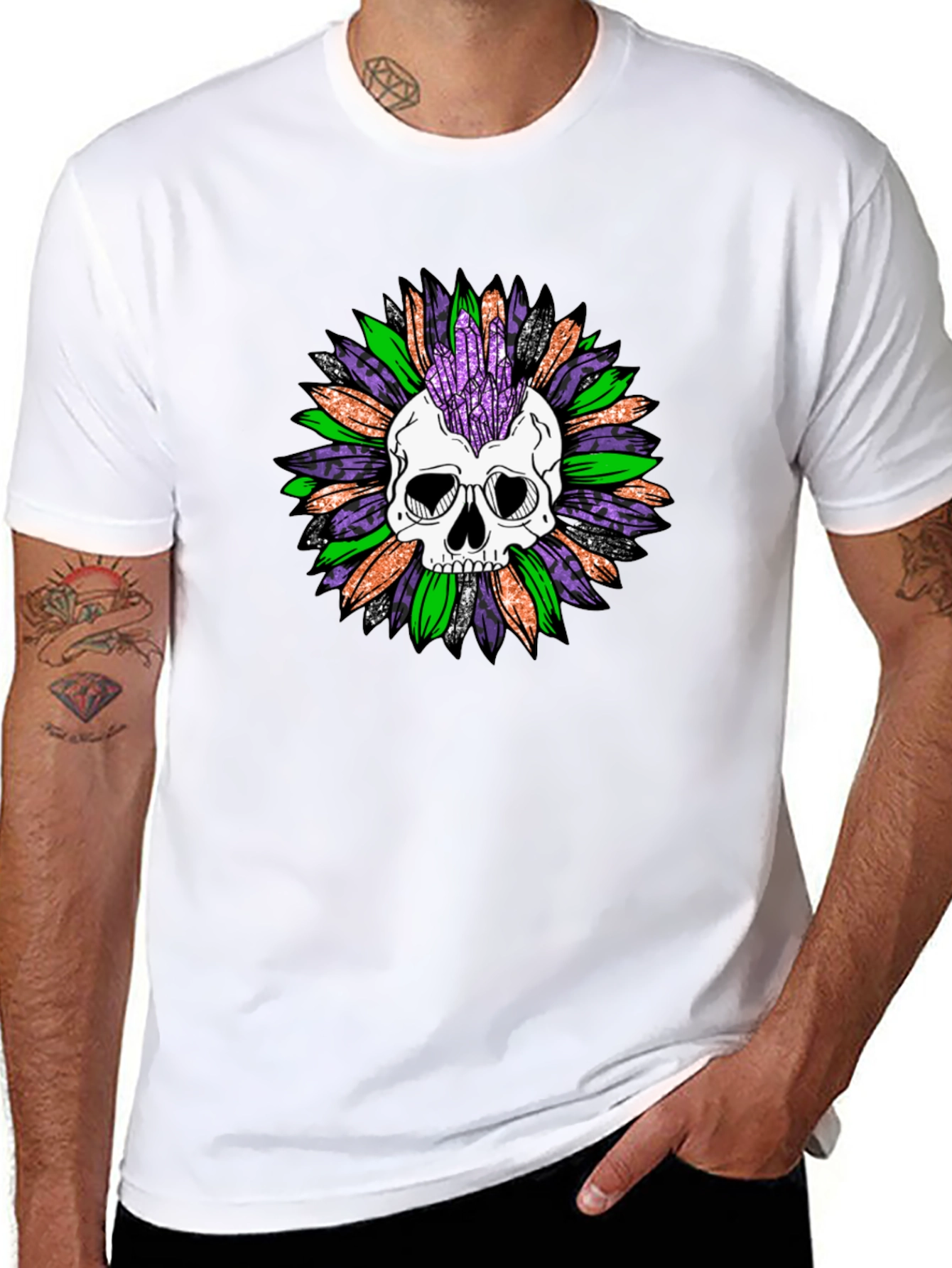 Skull and Crystal T-Shirt - Unisex