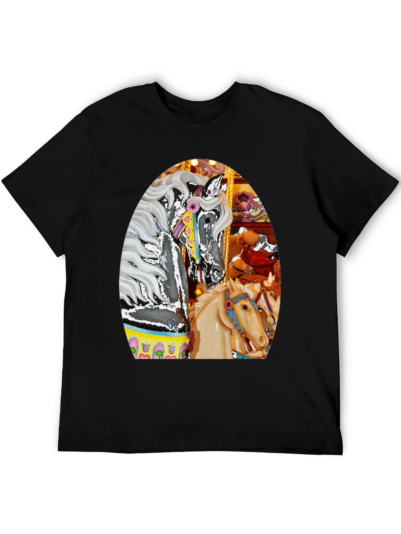 Carousel Horse Graphic Tee - Fun Fair T-Shirt