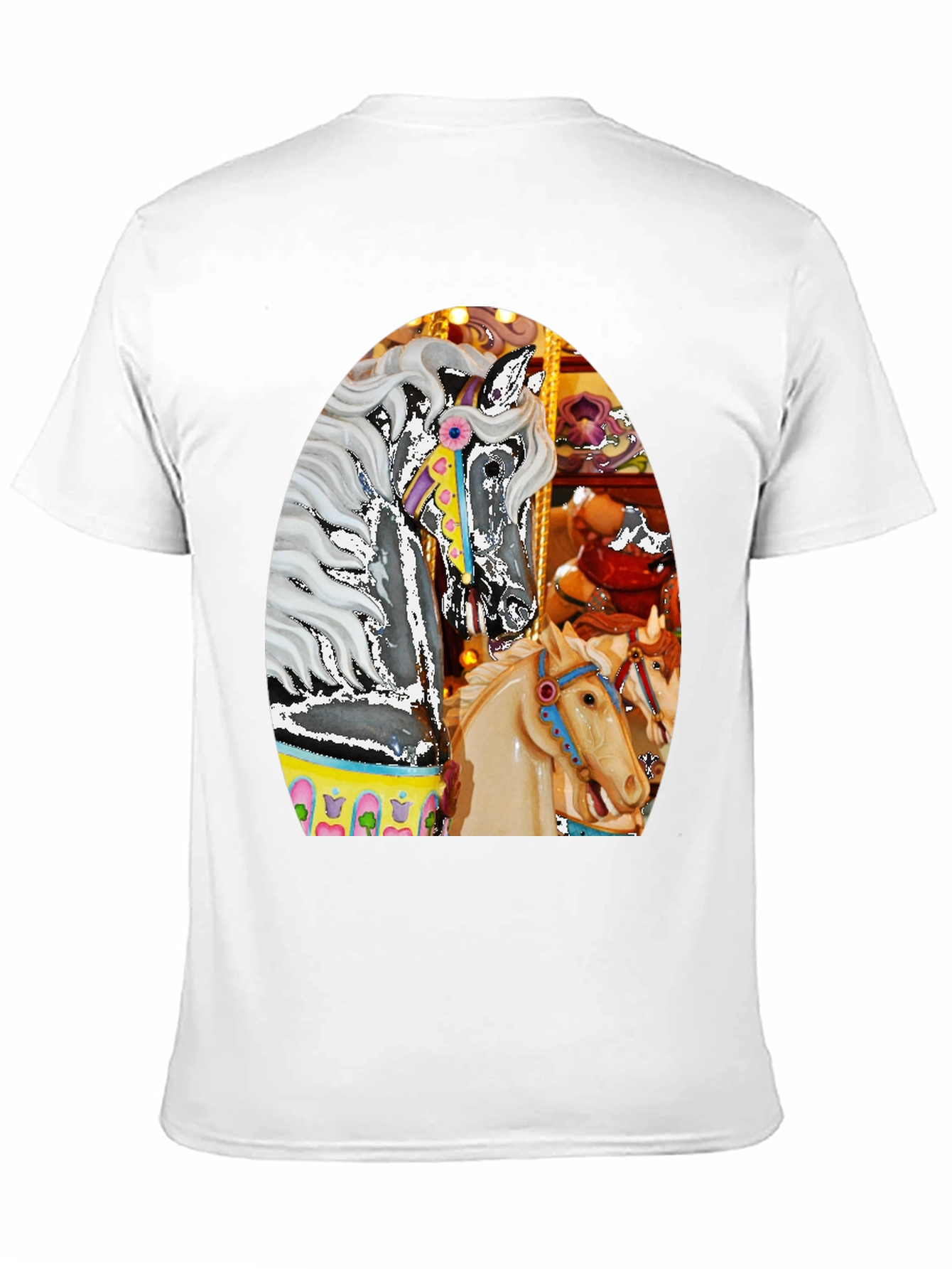 Carousel Horse Graphic Tee - Fun Fair T-Shirt