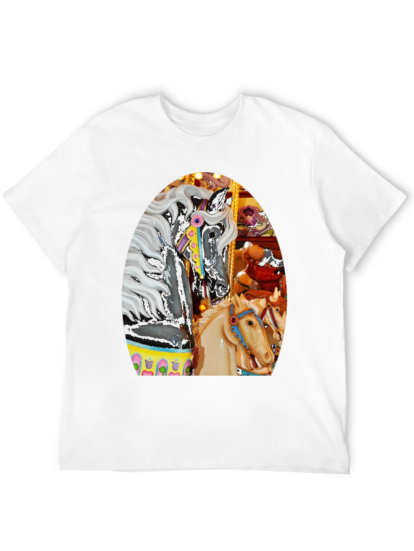 Carousel Horse Graphic Tee - Fun Fair T-Shirt