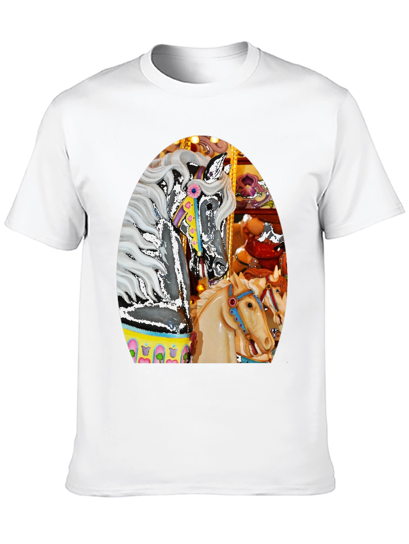 Carousel Horse Graphic Tee - Fun Fair T-Shirt
