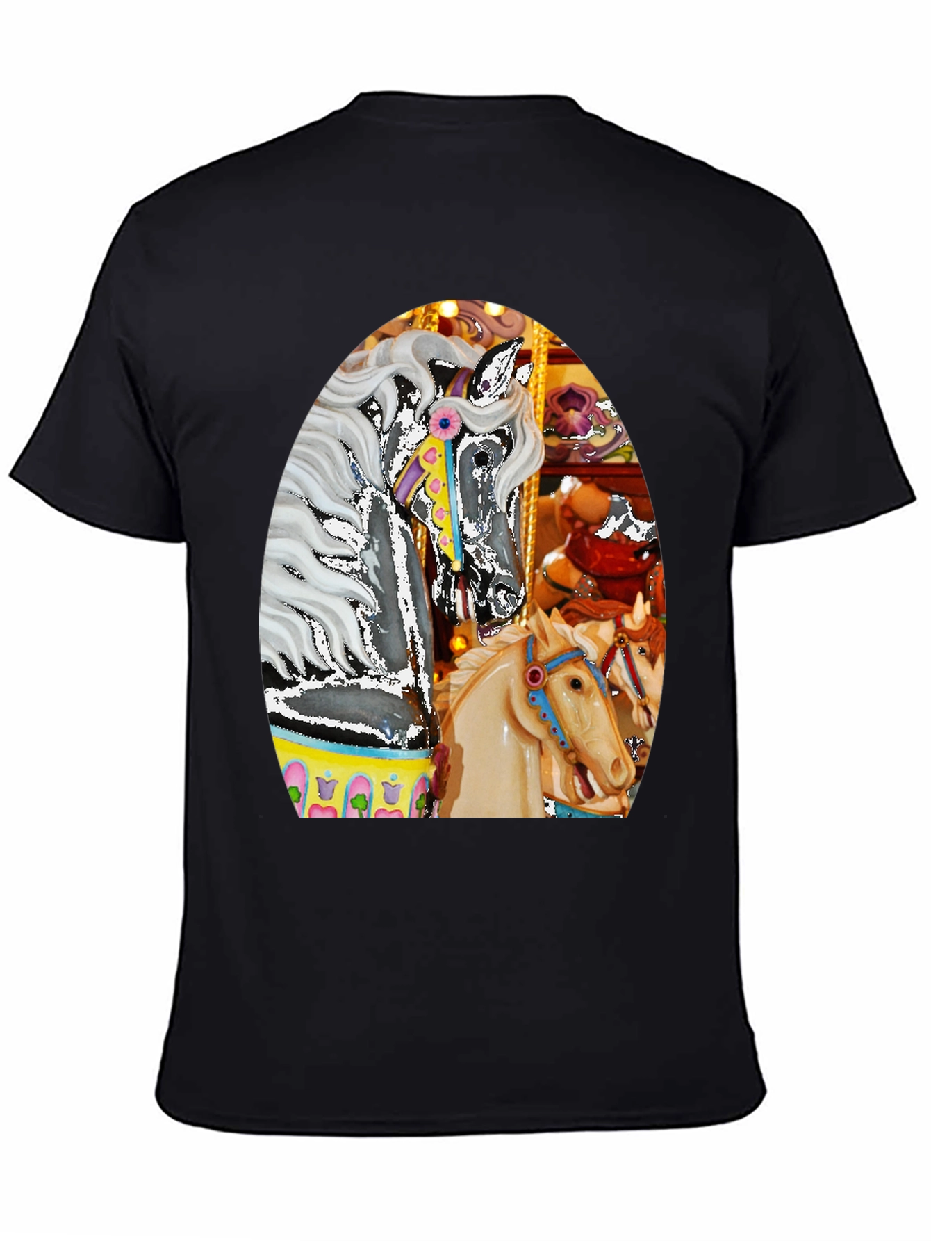 Carousel Horse Graphic Tee - Fun Fair T-Shirt