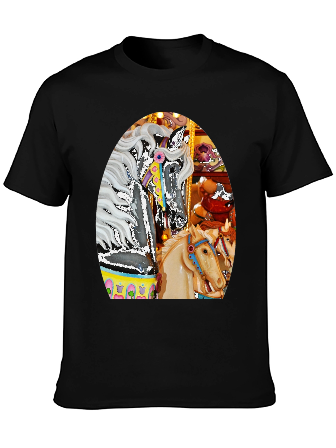 Carousel Horse Graphic Tee - Fun Fair T-Shirt