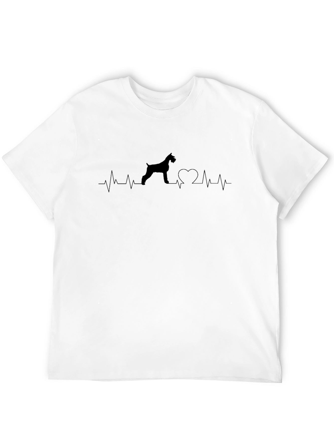 Dog Lover Heartbeat T-Shirt - Black
