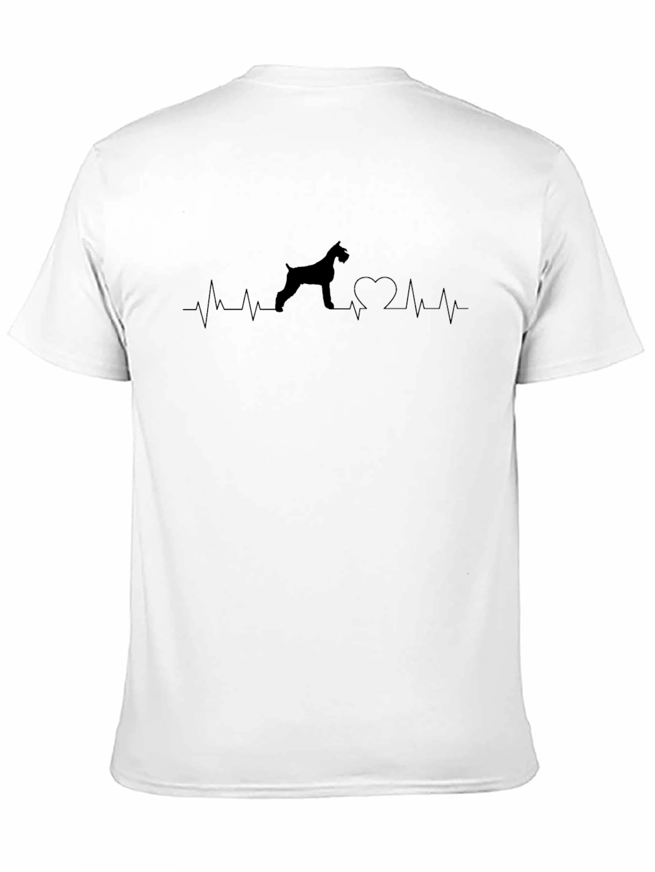 Dog Lover Heartbeat T-Shirt - Black