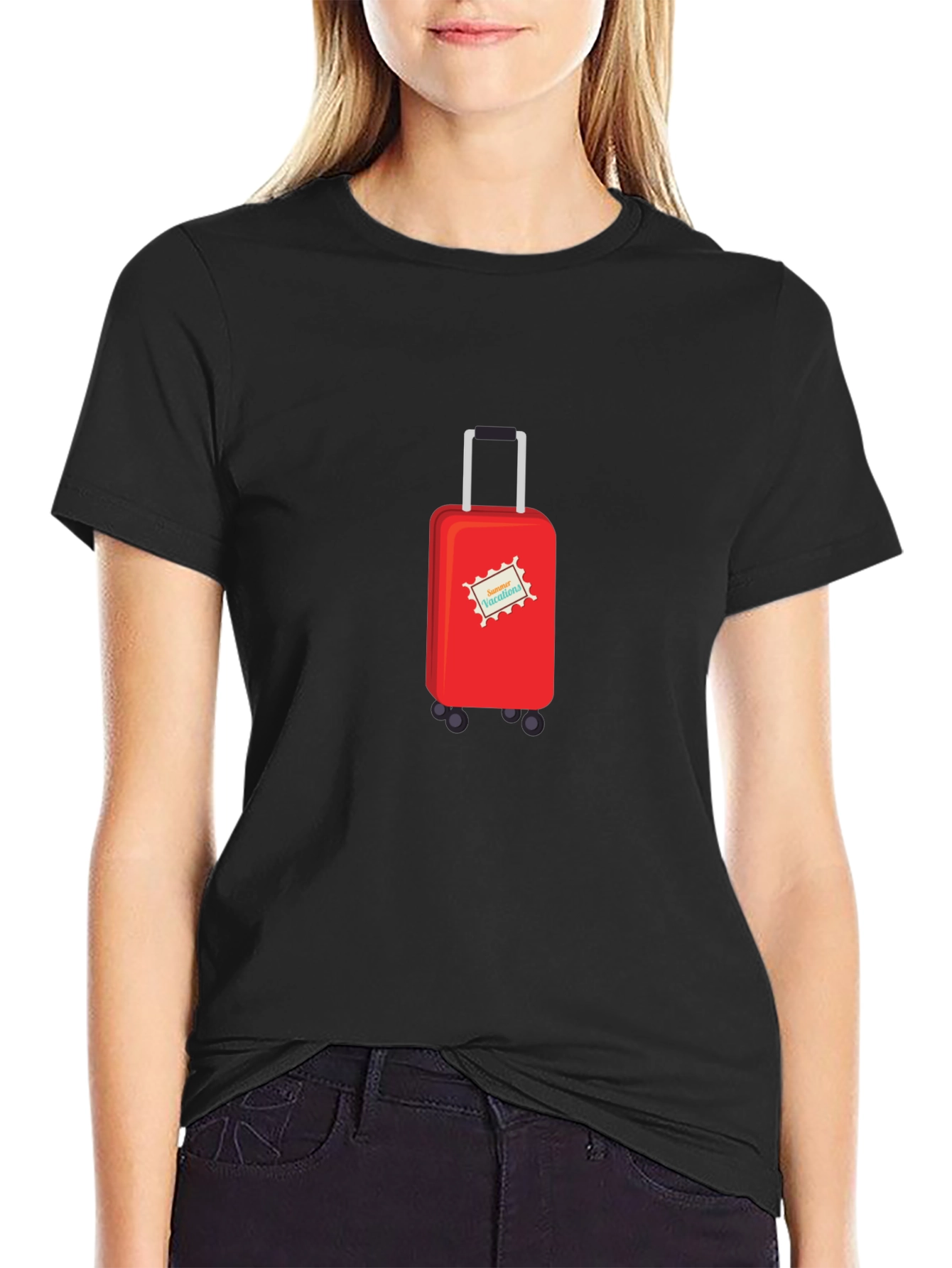 Summer Vacation Suitcase Graphic Tee