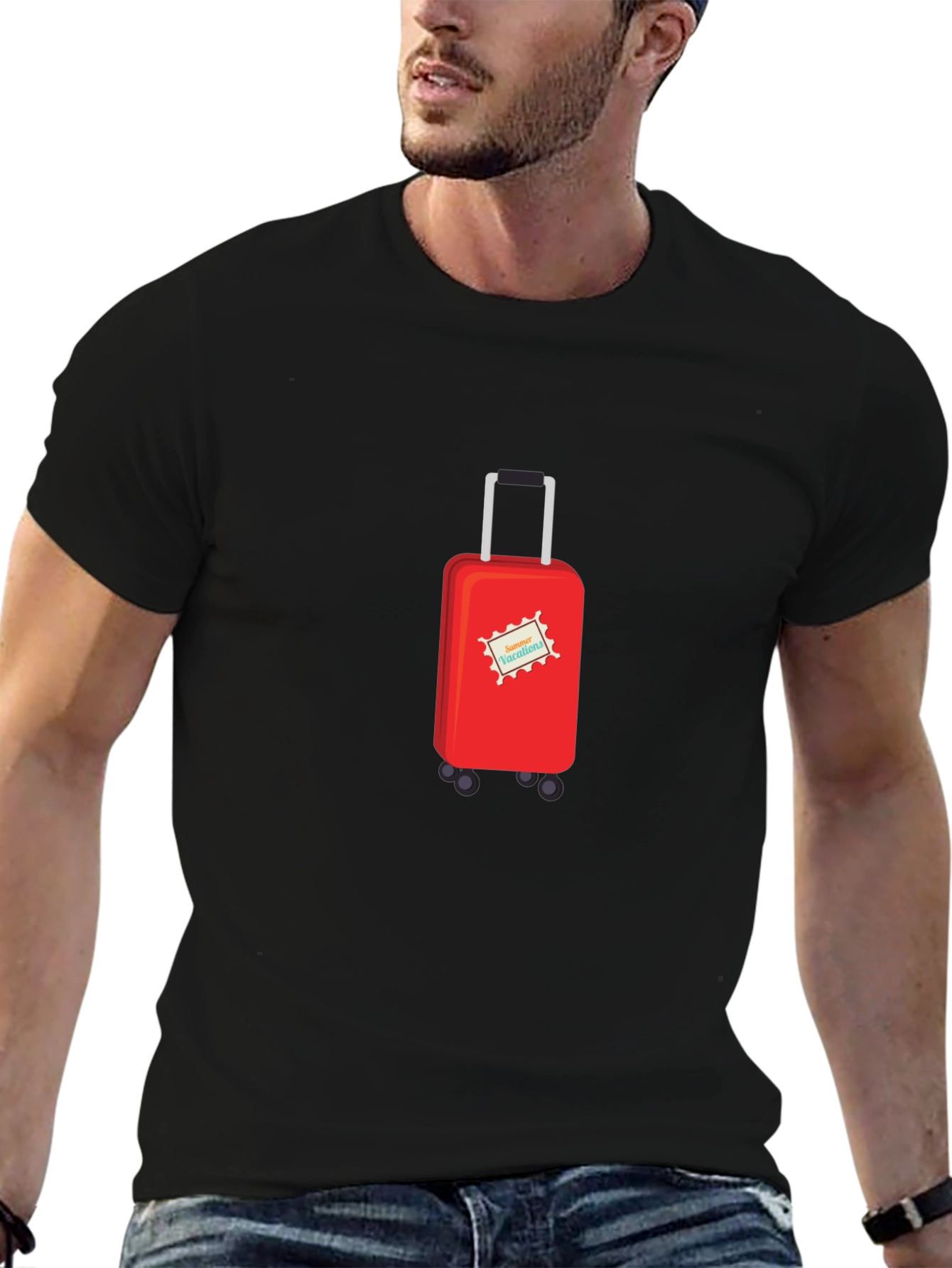 Summer Vacation Suitcase Graphic Tee