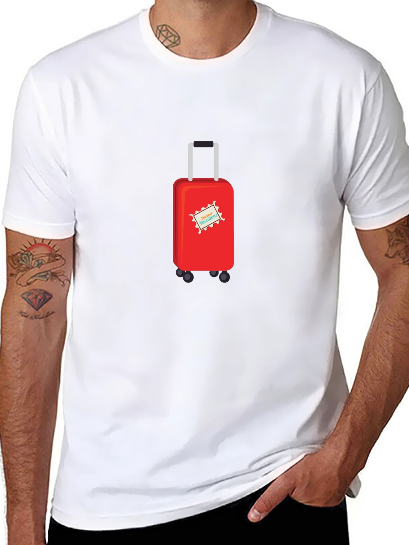 Summer Vacation Suitcase Graphic Tee