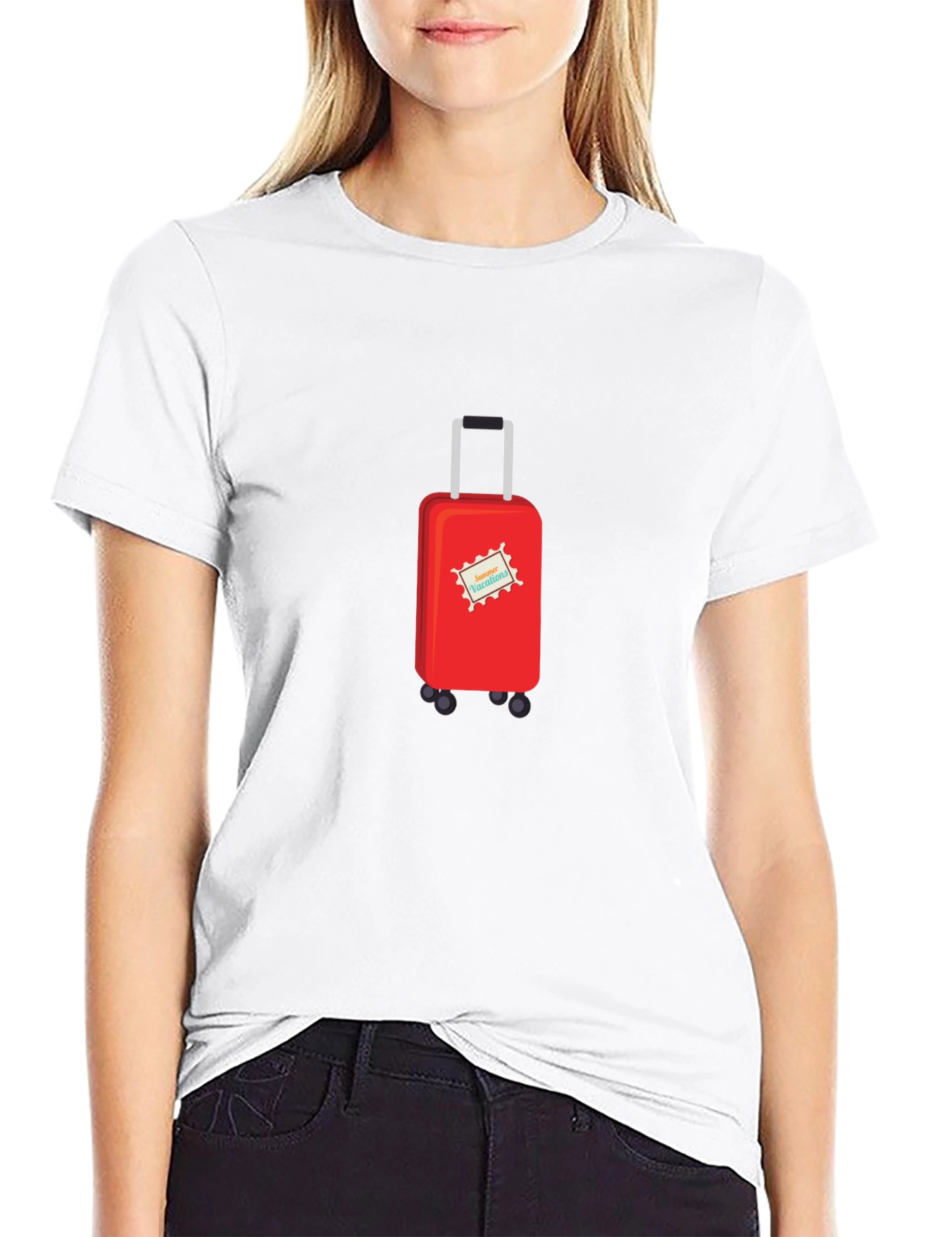 Summer Vacation Suitcase Graphic Tee