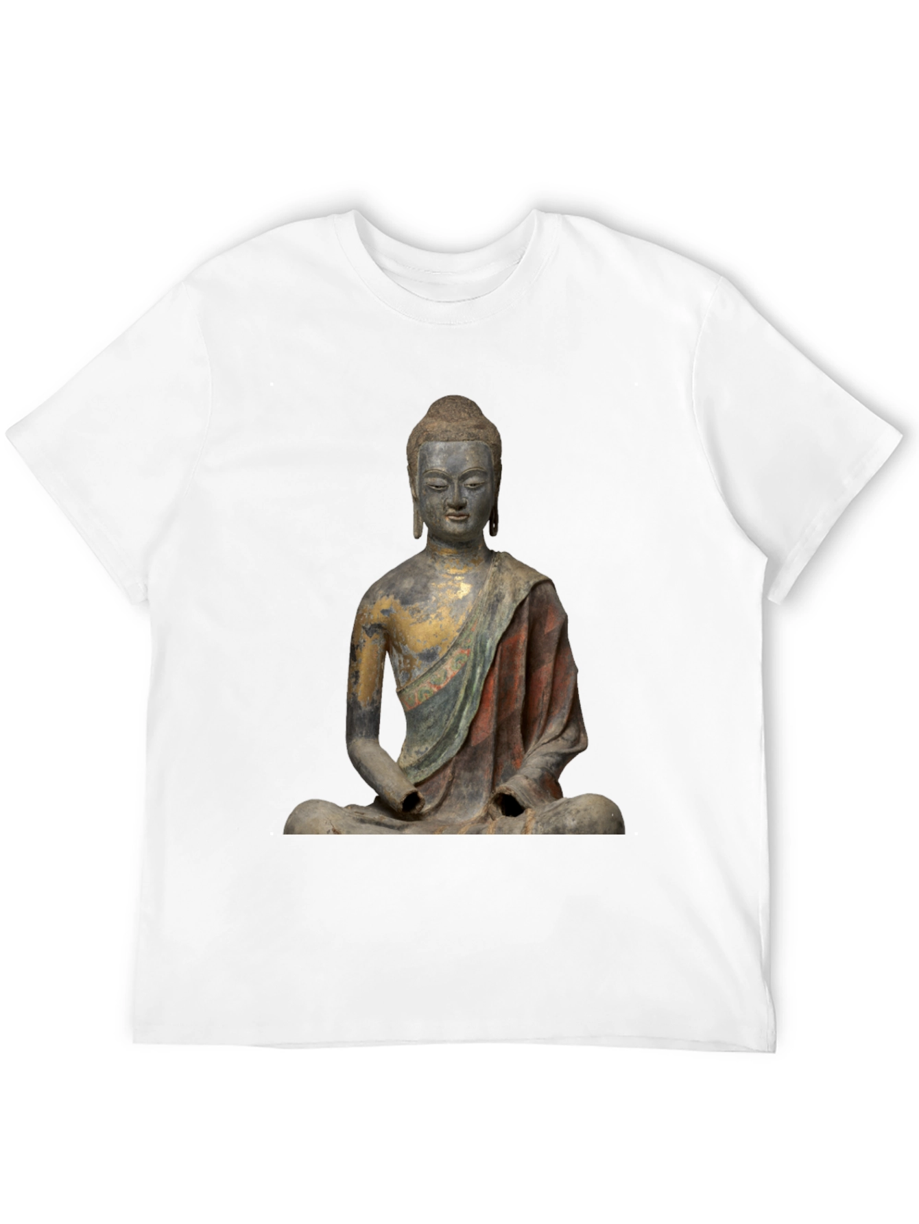 Buddha Statue T-Shirt - Unique Artistic Design