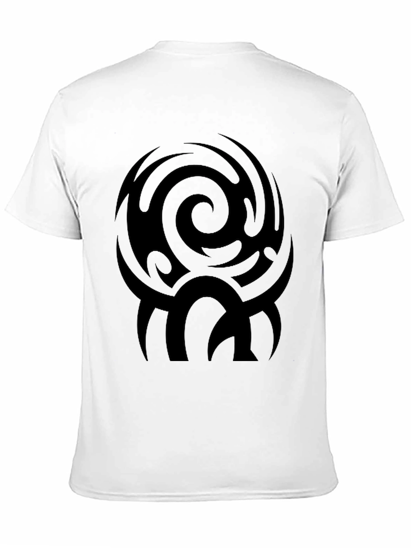 Mens Black Tribal Swirl Graphic Tee