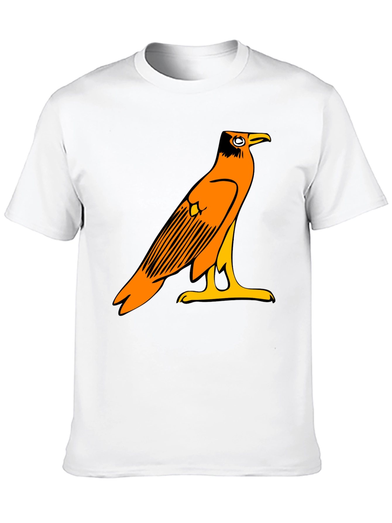 Egyptian Bird Graphic Tee - Black Casual T-Shirt