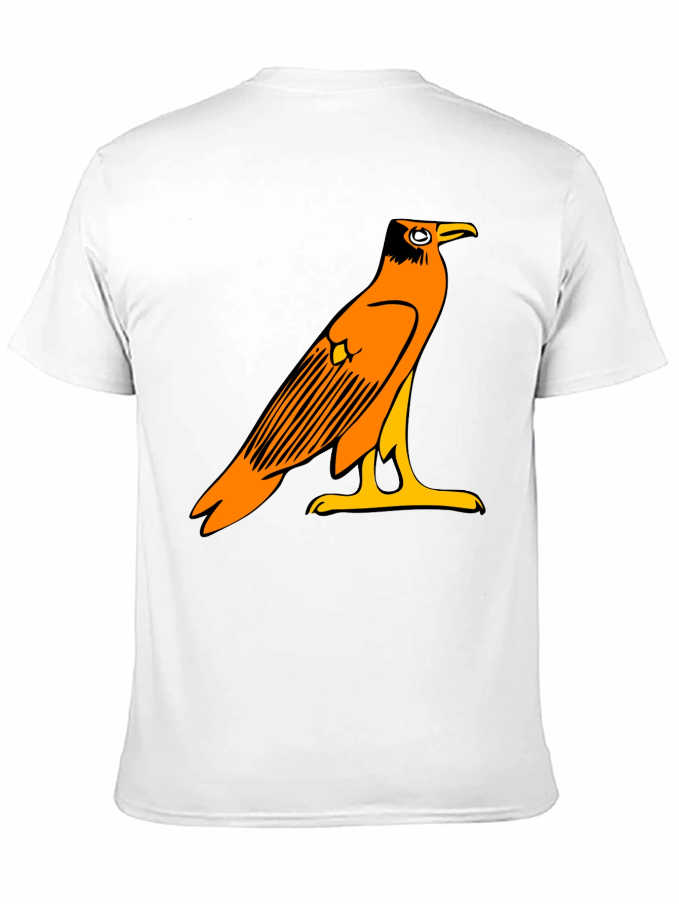 Egyptian Bird Graphic Tee - Black Casual T-Shirt