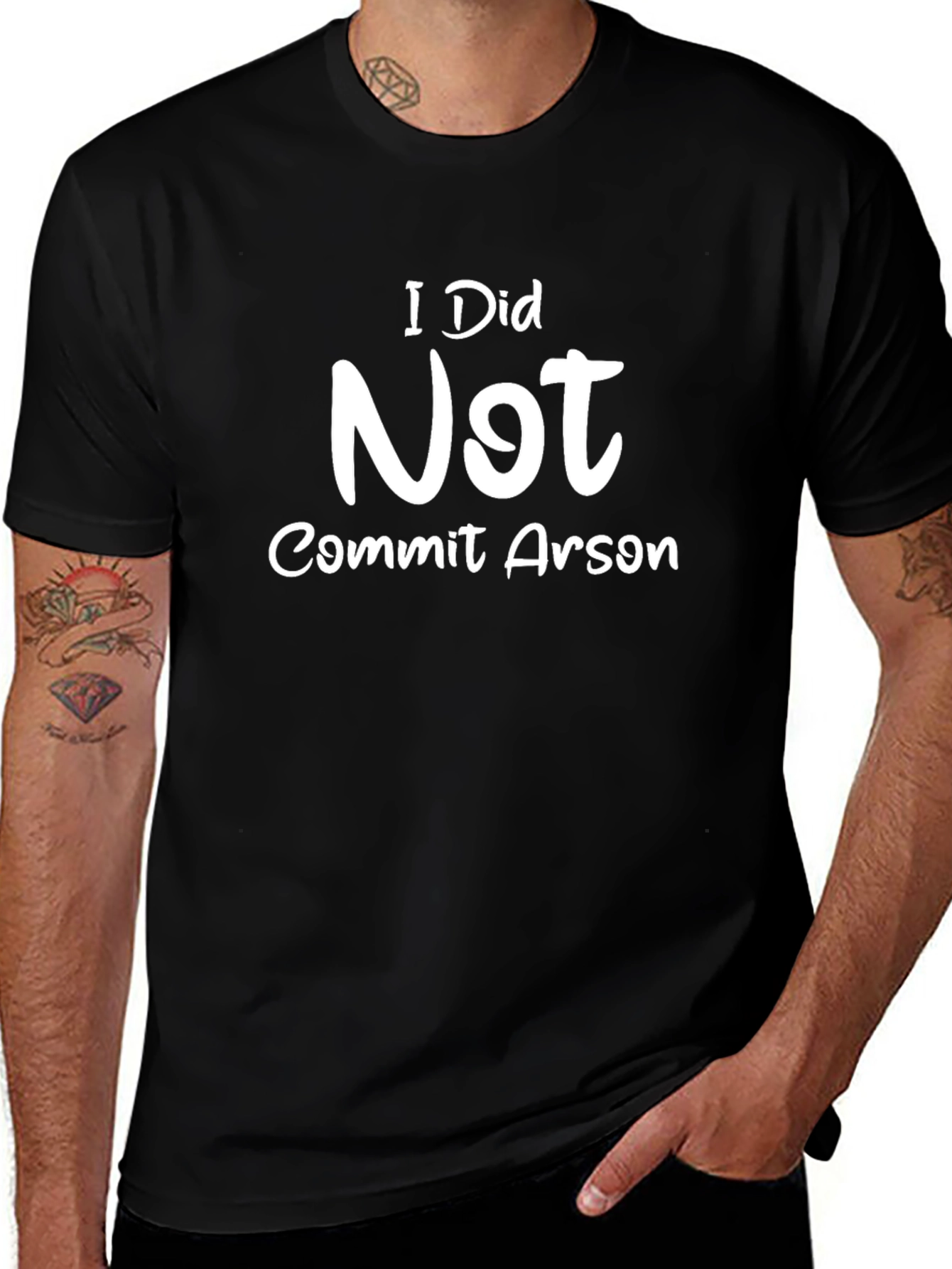 I Did Not Commit Arson Funny Graphic Tee