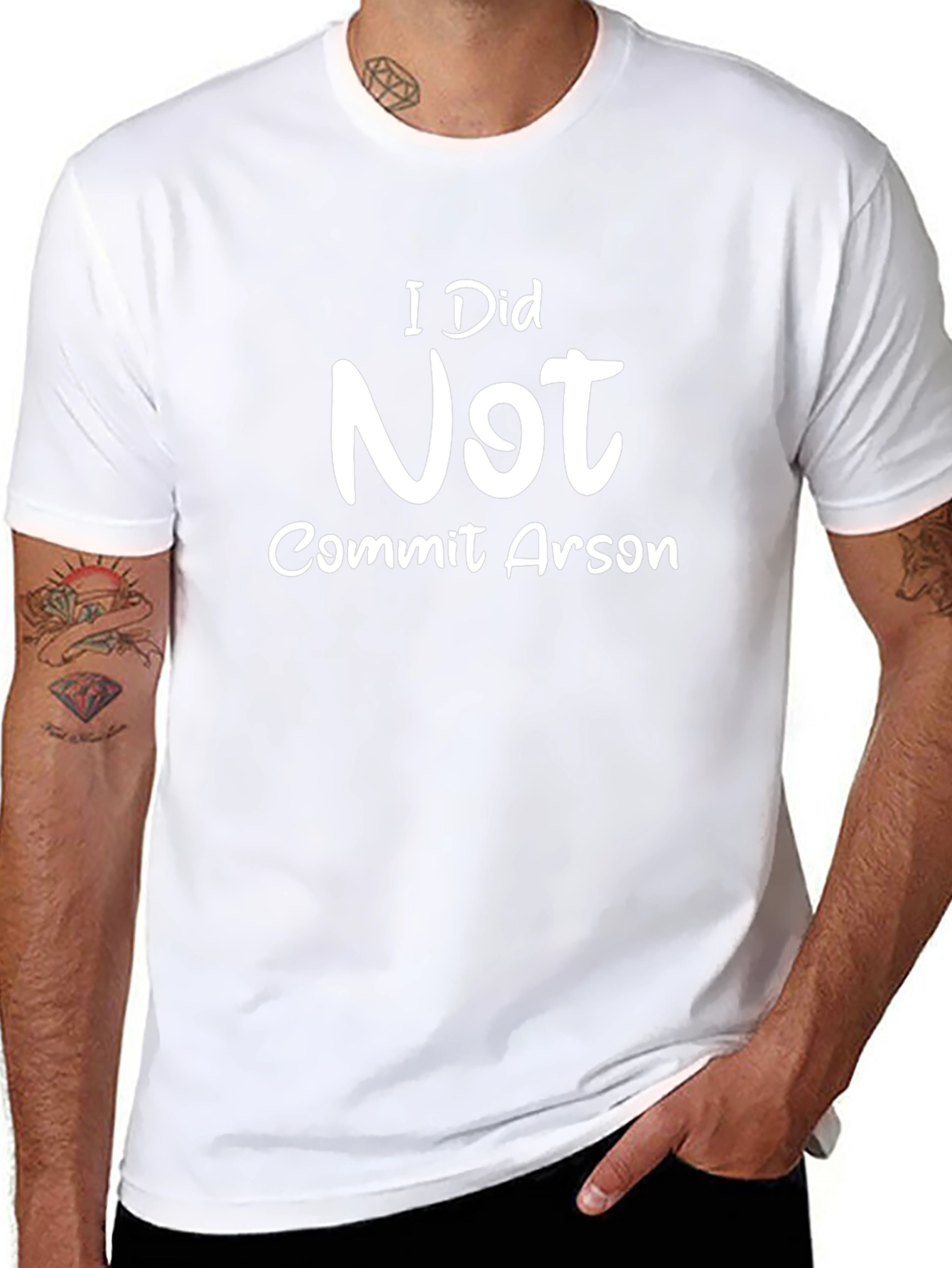 I Did Not Commit Arson Funny Graphic Tee