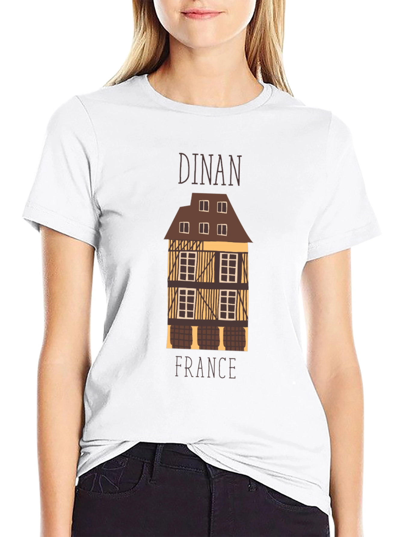 Dinan France Architecture Graphic T-Shirt