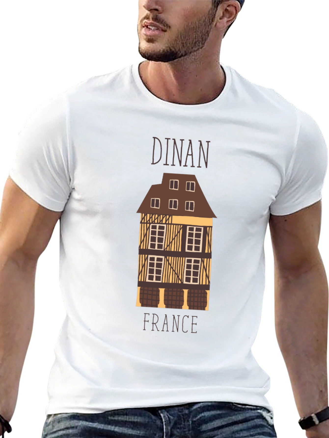 Dinan France Architecture Graphic T-Shirt