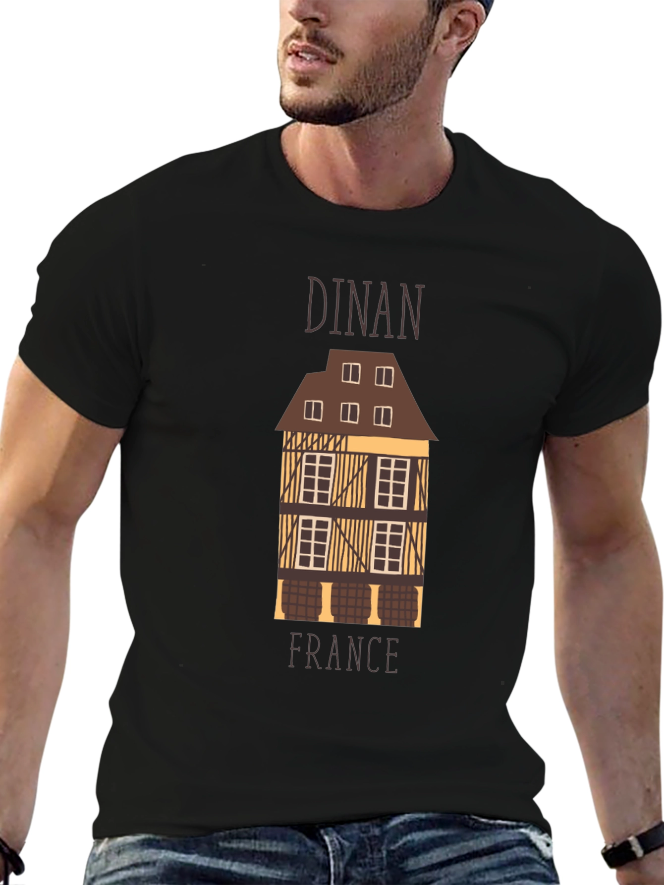 Dinan France Architecture Graphic T-Shirt