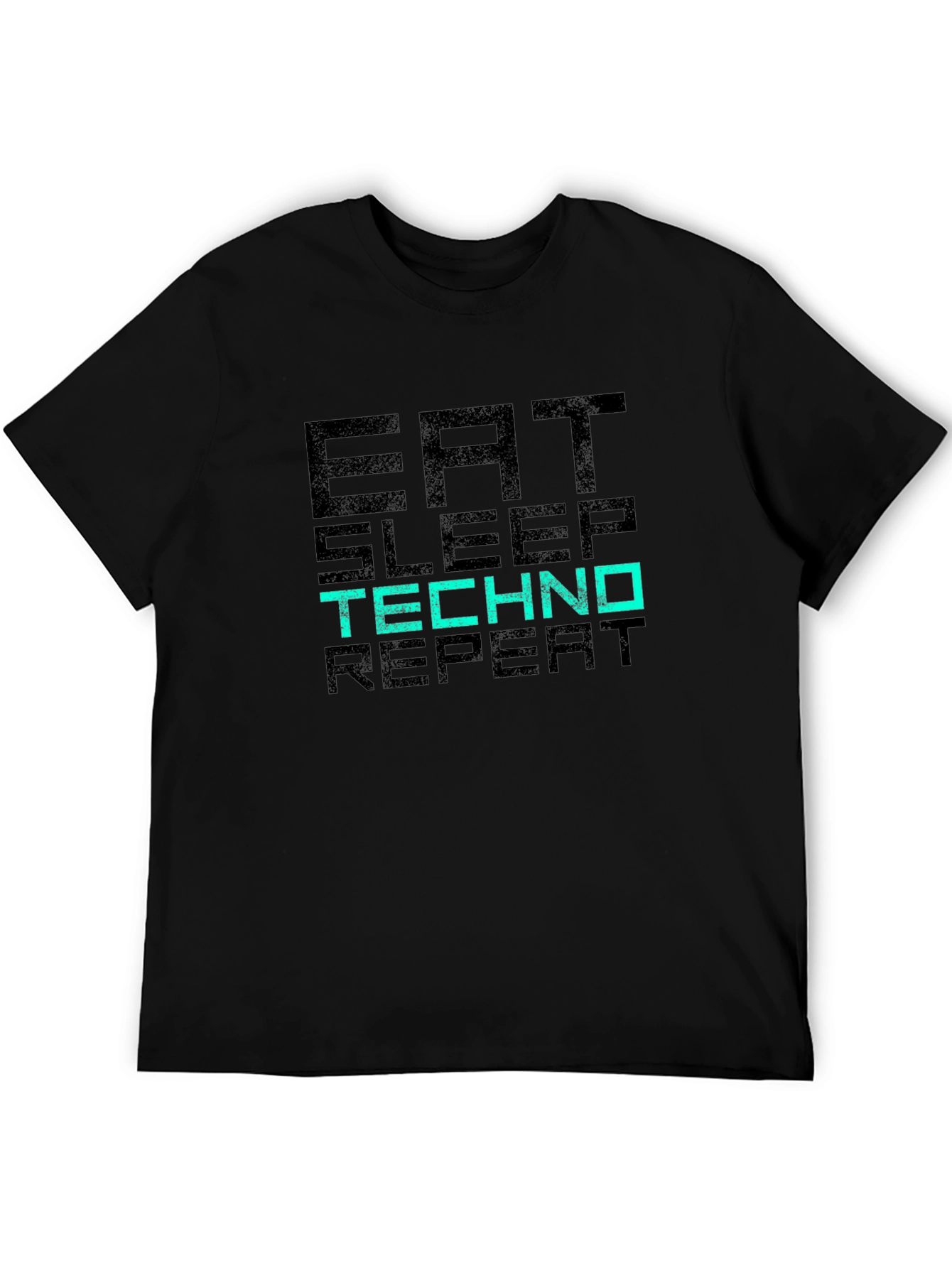 Eat Sleep Techno Repeat Graphic T-Shirt