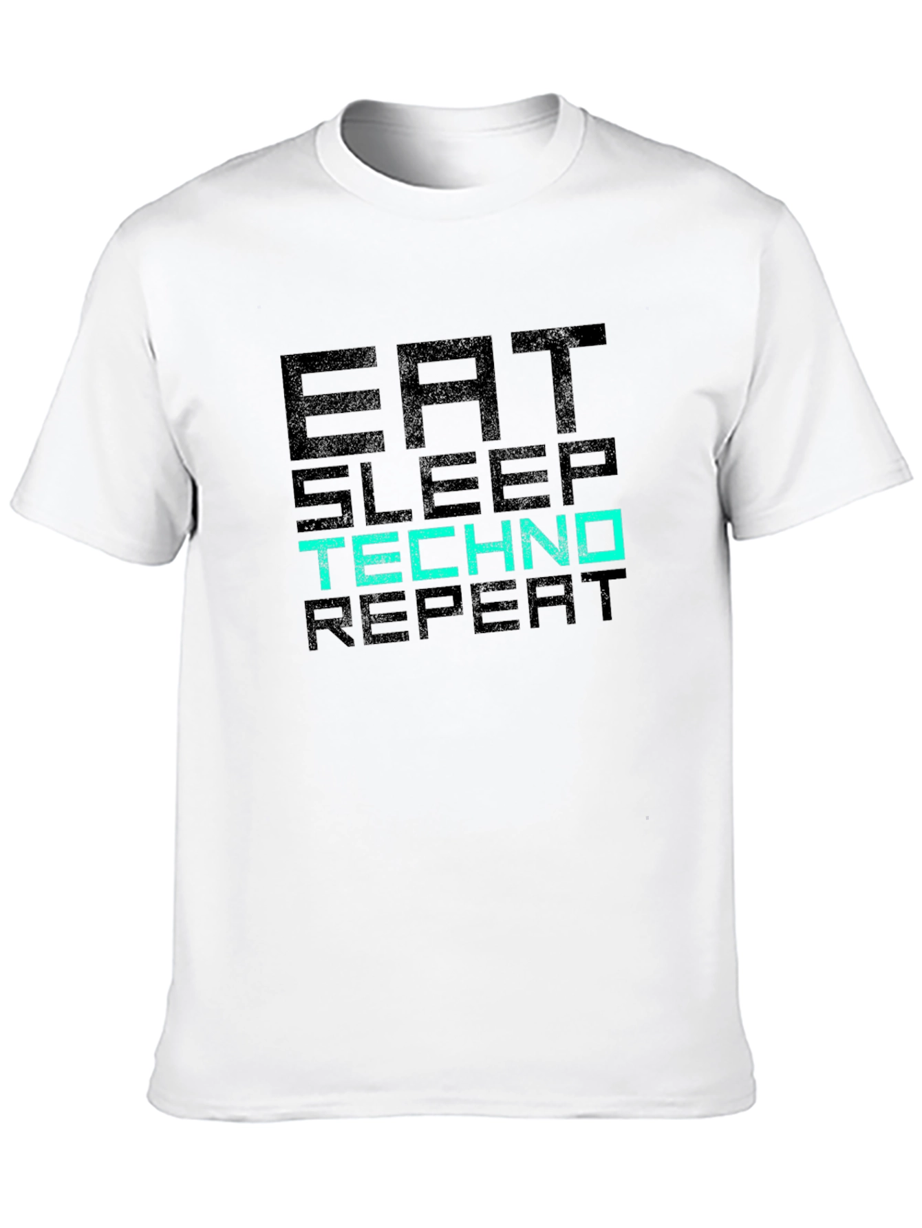 Eat Sleep Techno Repeat Graphic T-Shirt
