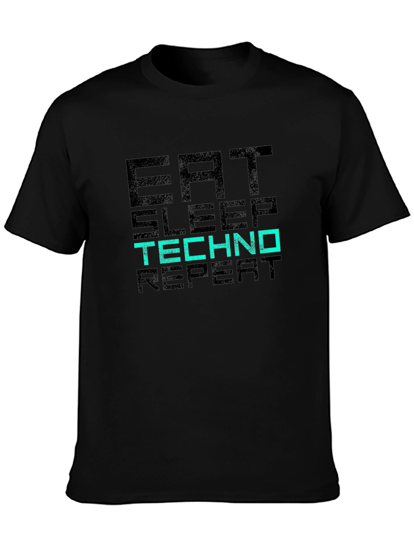 Eat Sleep Techno Repeat Graphic T-Shirt