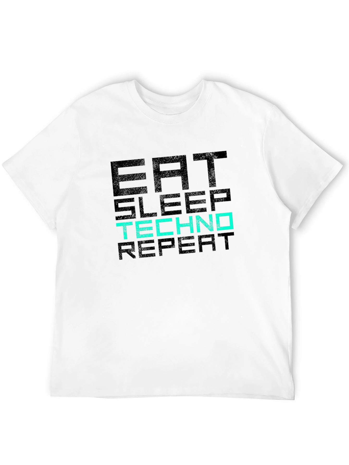 Eat Sleep Techno Repeat Graphic T-Shirt