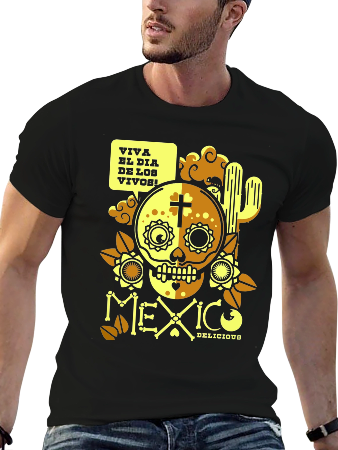 Viva El Dia De Los Vivos Mexico T-Shirt