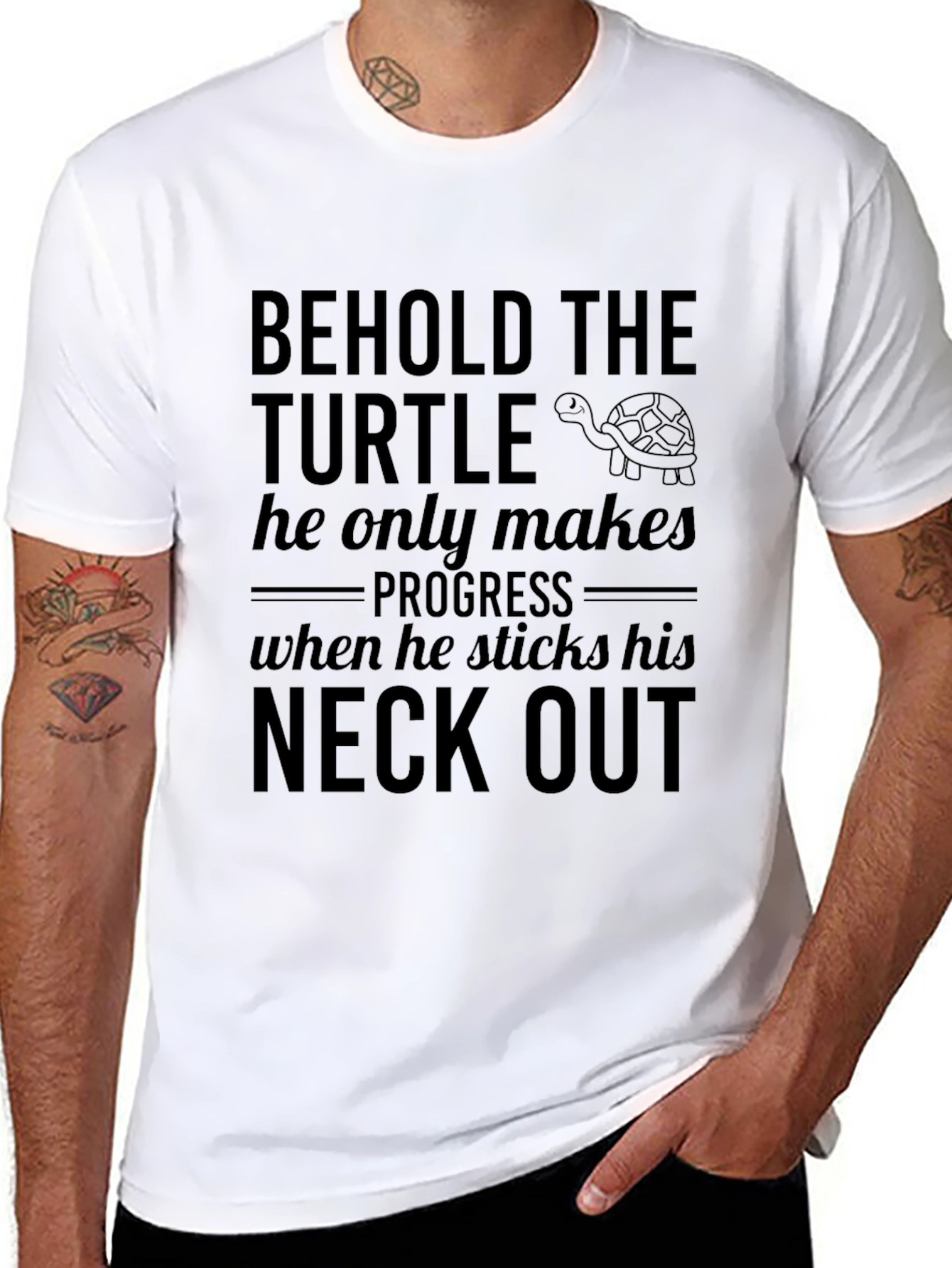 Behold The Turtle Mens Graphic T-Shirt