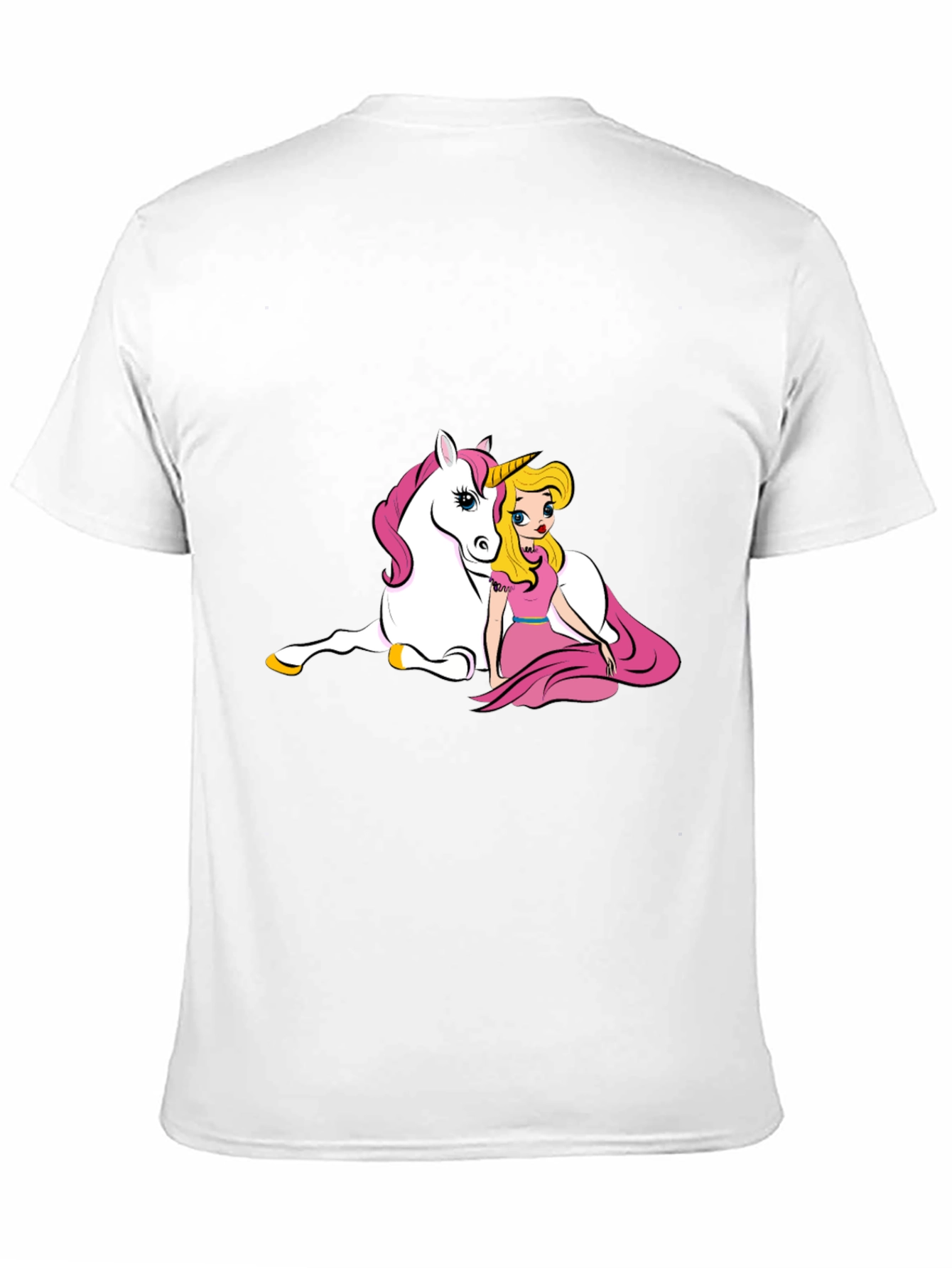 Unicorn & Princess Black T-Shirt