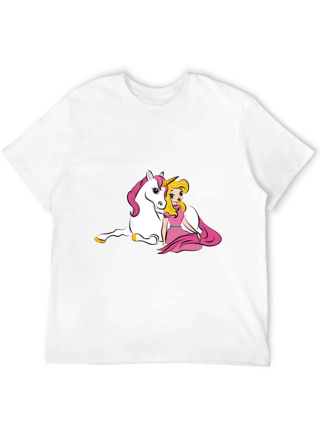 Unicorn & Princess Black T-Shirt