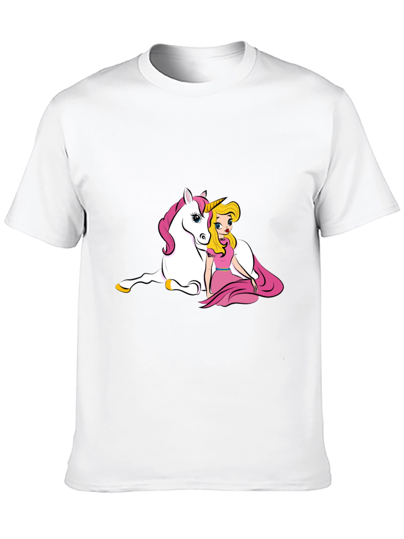 Unicorn & Princess Black T-Shirt