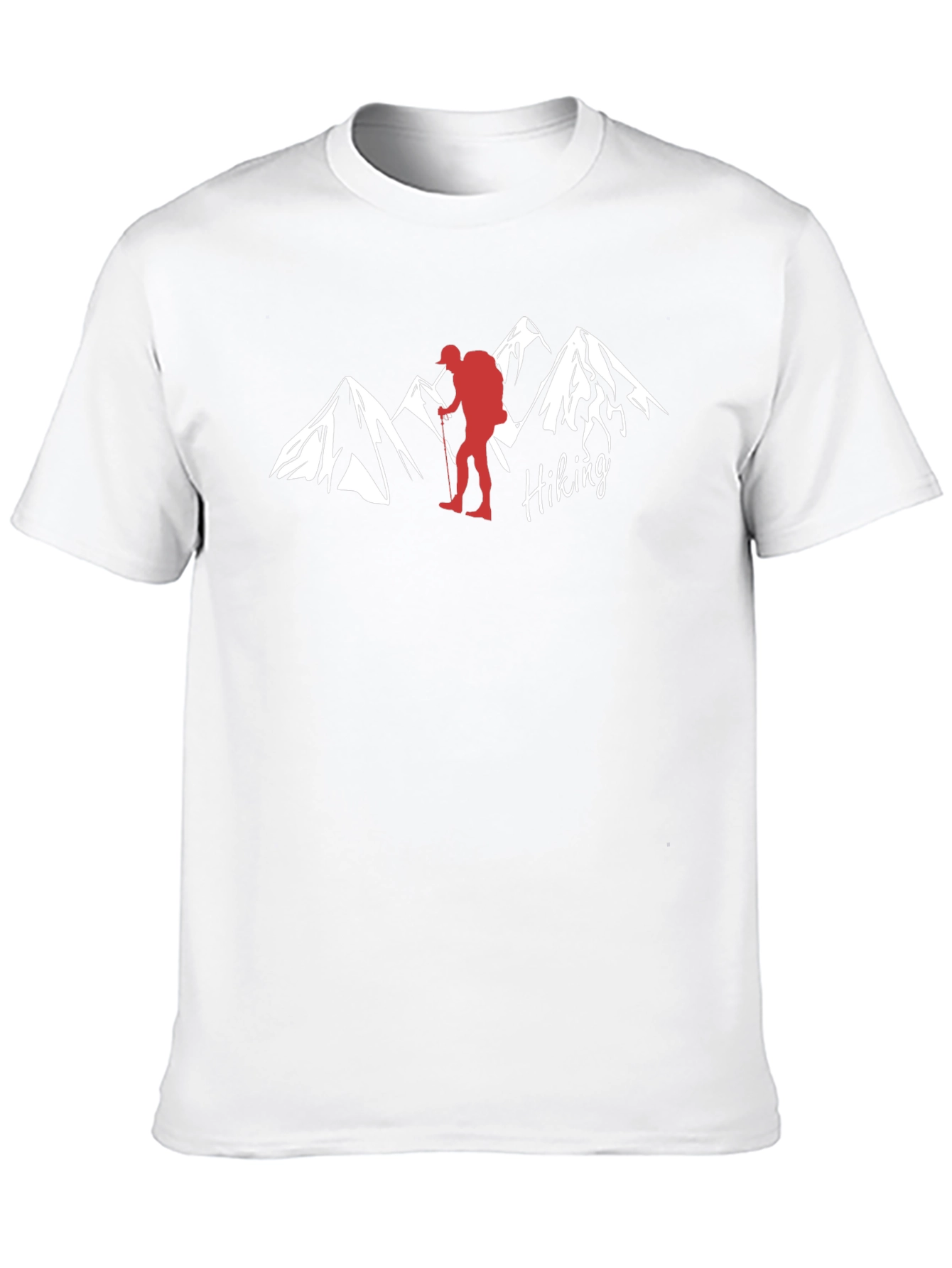 Hiking Adventure T-Shirt - Mountains & Hiker Design