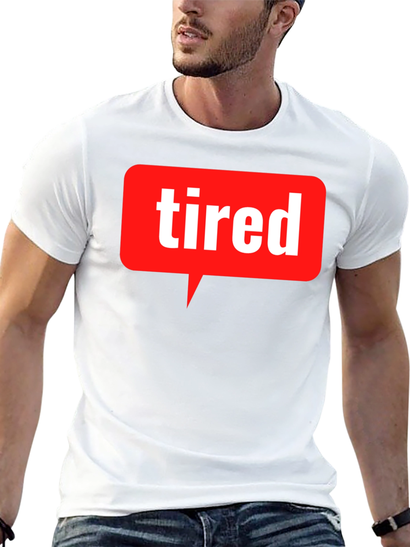 Tired Speech Bubble T-Shirt - Mens Graphic Tee
